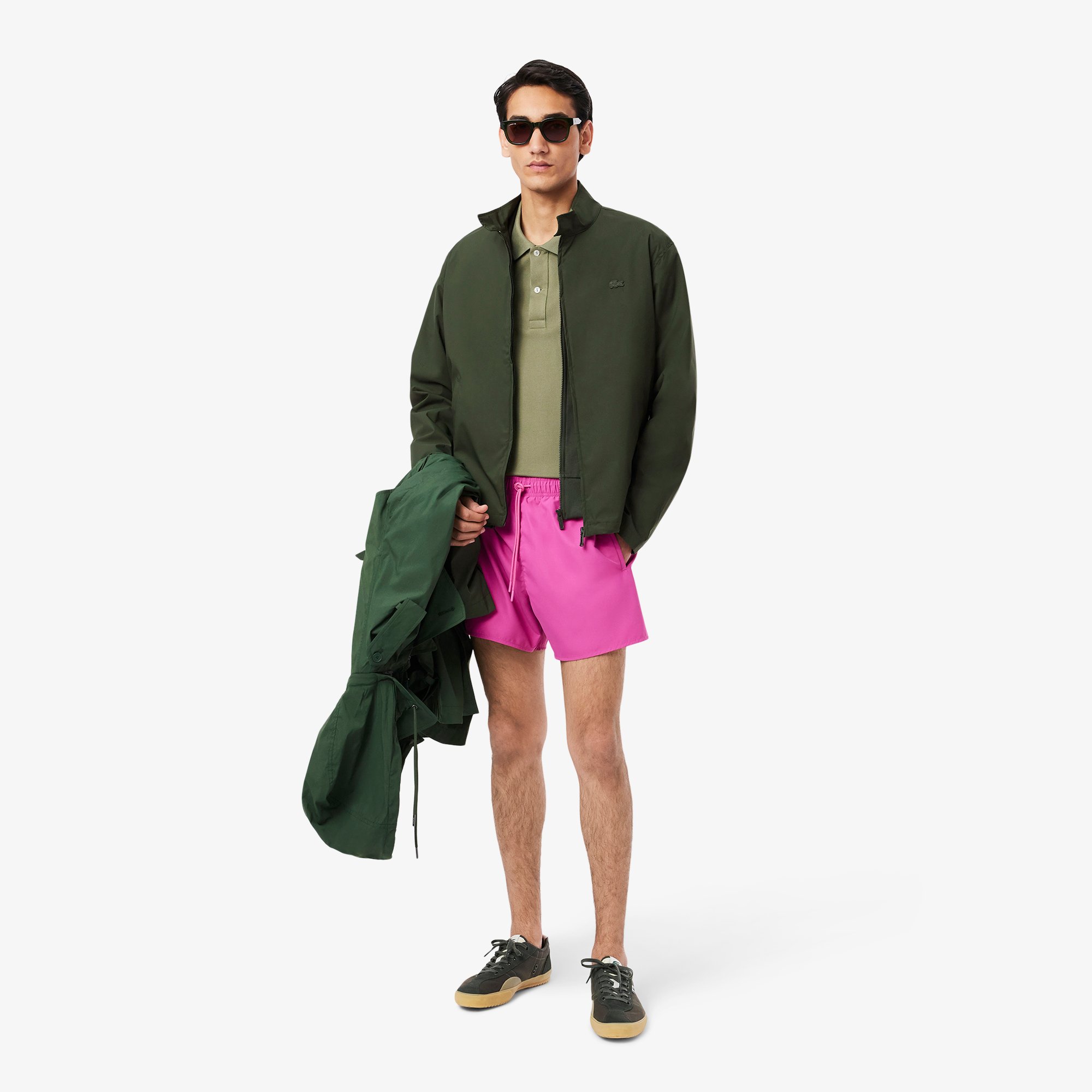 Áo Khoác Lacoste Nam Harrington Dáng Suông Chống Nước