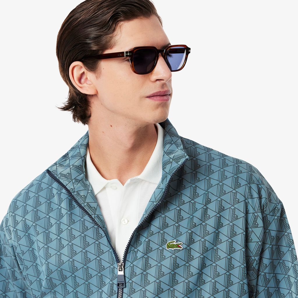 Áo Khoác Thể Thao Lacoste Nam Chất Liệu Jackquard Hoạ Tiết Monogram