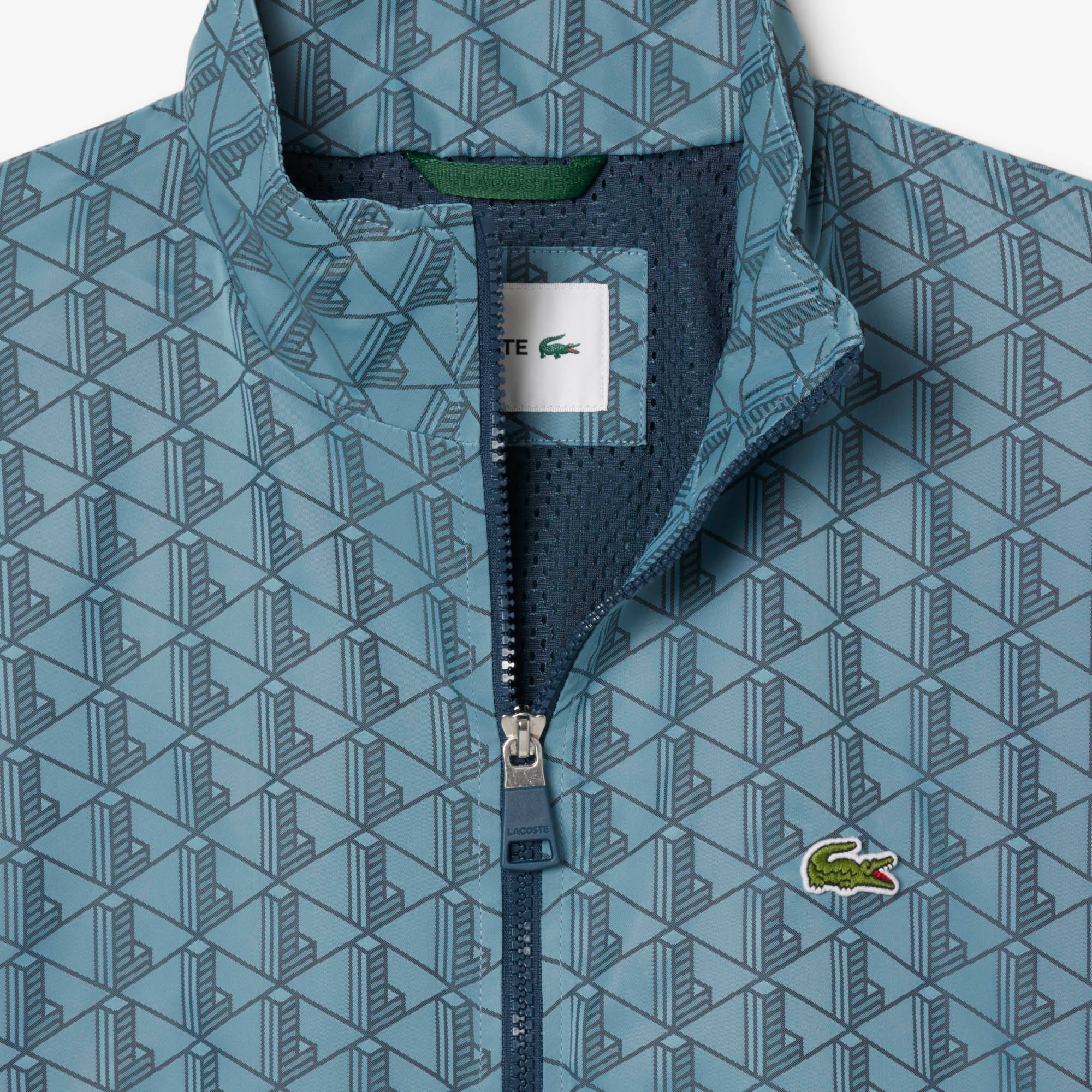 Áo Khoác Thể Thao Lacoste Nam Chất Liệu Jackquard Hoạ Tiết Monogram