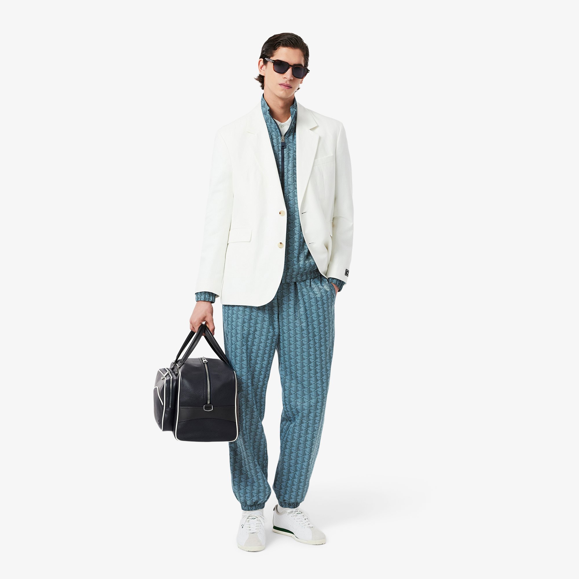 Áo Khoác Thể Thao Lacoste Nam Chất Liệu Jackquard Hoạ Tiết Monogram