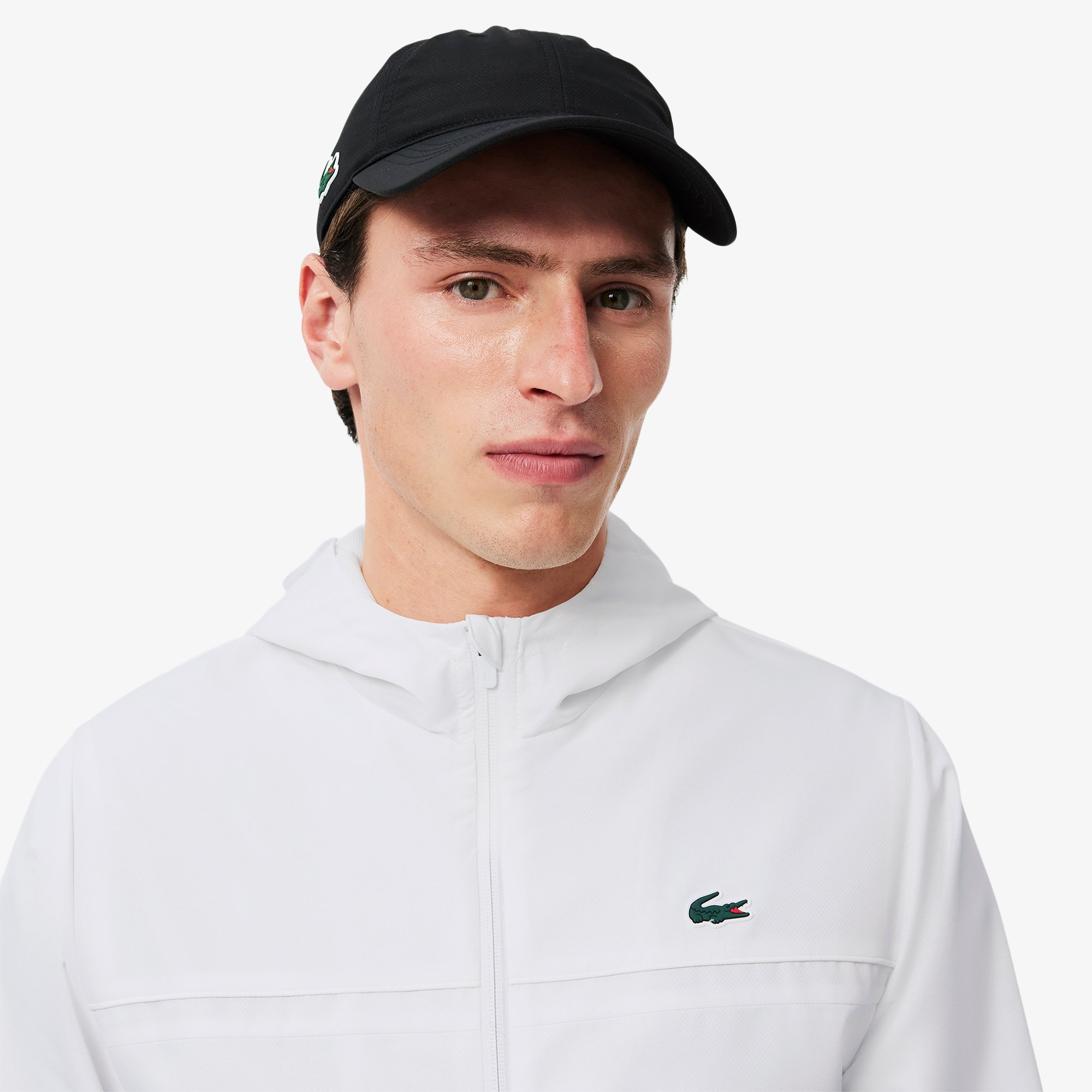 Áo Khoác Thể Thao Lacoste Nam Chất Liệu Tái Chế Có Mũ Và Khóa Kéo
