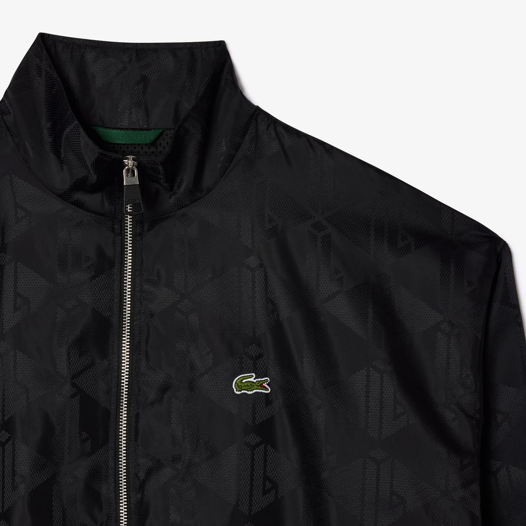 Áo Khoác Thể Thao Lacoste Nam Ngắn Họa Tiết Monogram