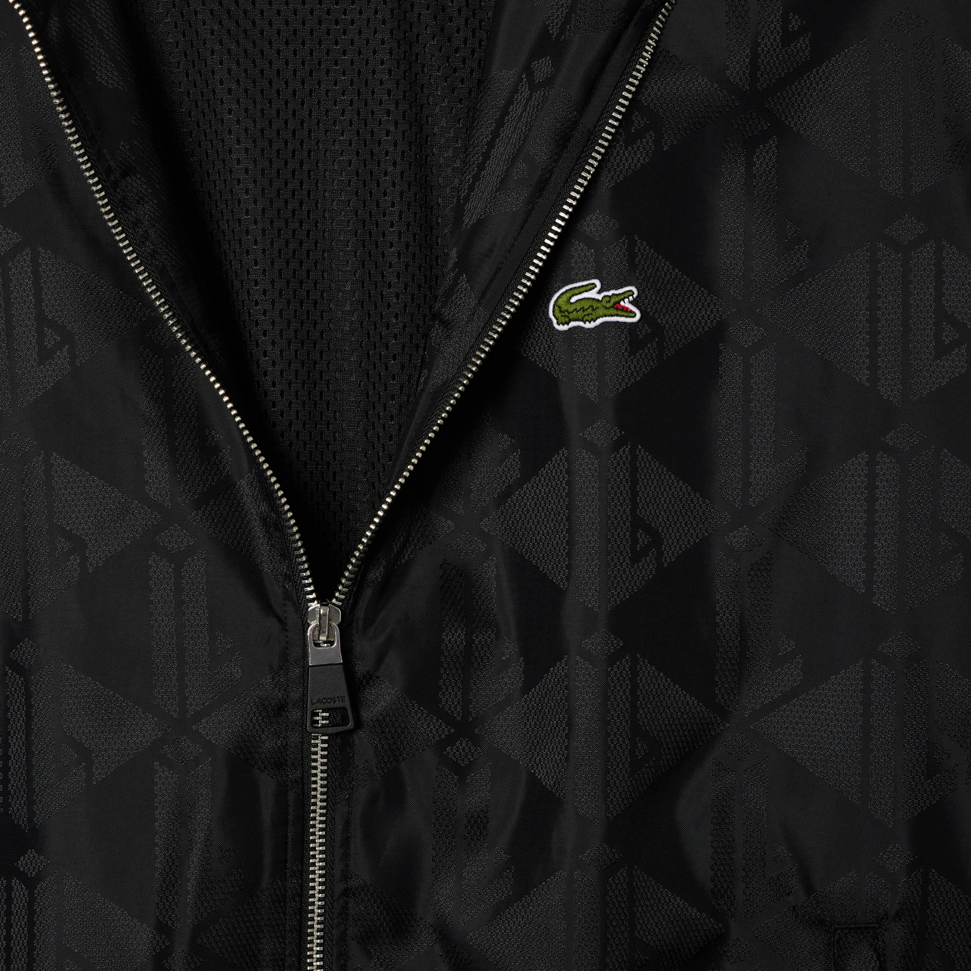 Áo Khoác Thể Thao Lacoste Nam Ngắn Họa Tiết Monogram