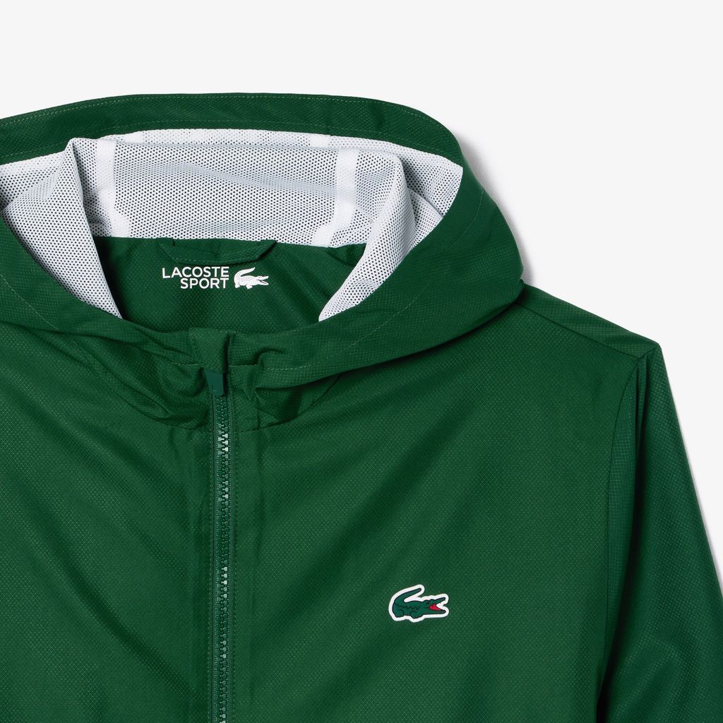 Áo Khoác Tennis Lacoste Nam Họa Tiết Sọc Có Logo