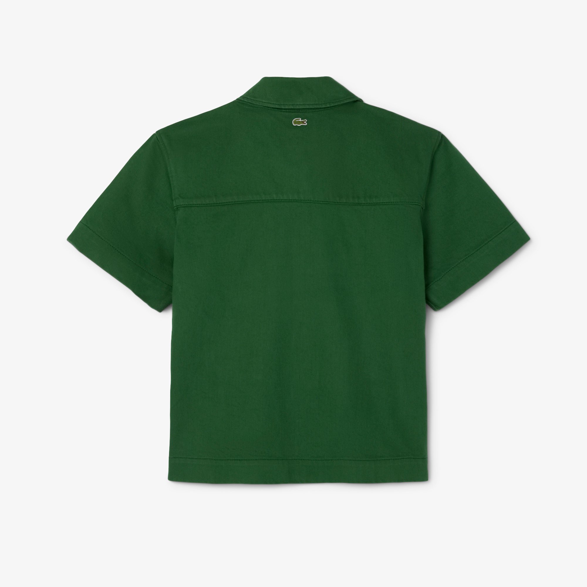 Áo Sơ Mi Polo Lacoste Nữ Dáng Rộng Chất Liệu Denim