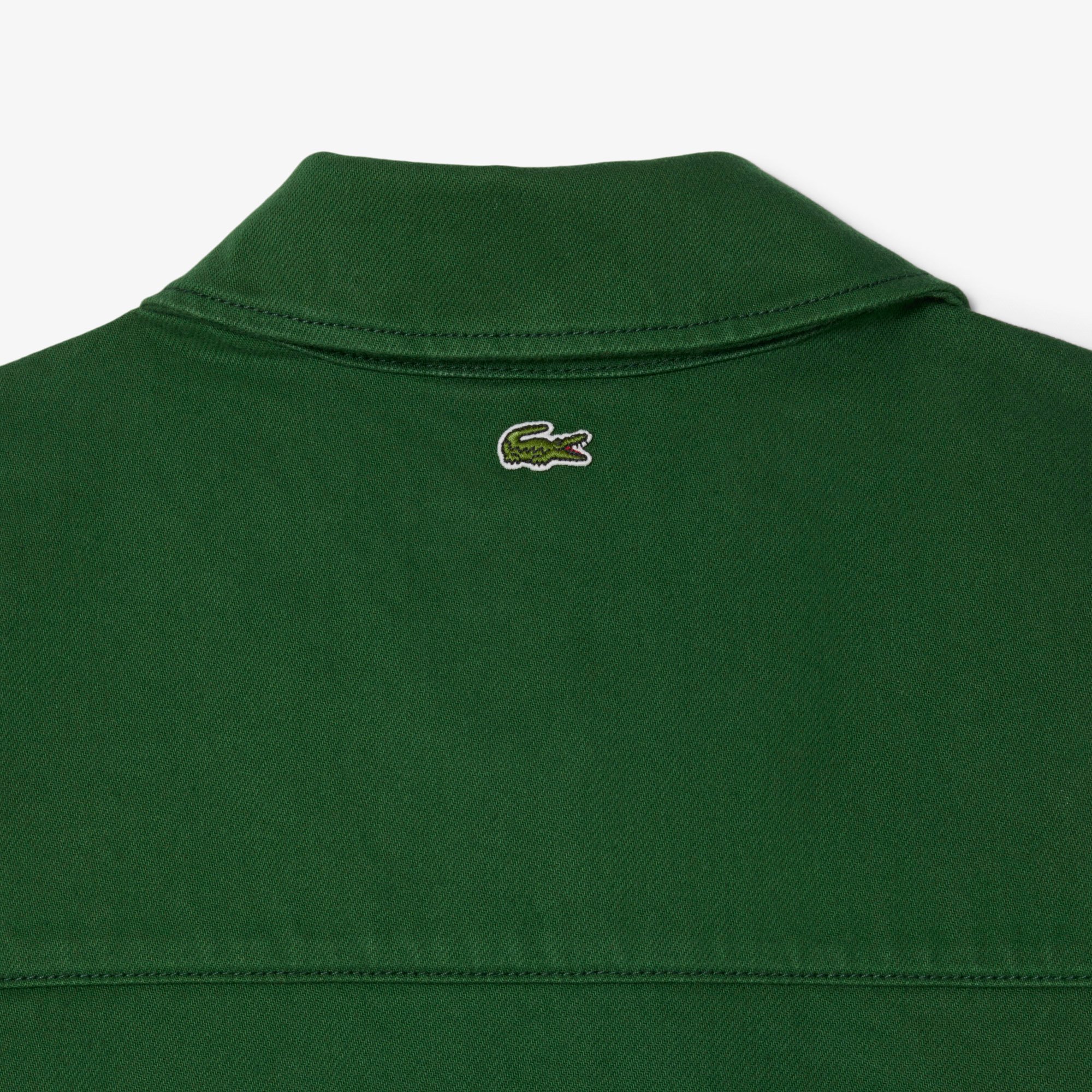 Áo Sơ Mi Polo Lacoste Nữ Dáng Rộng Chất Liệu Denim