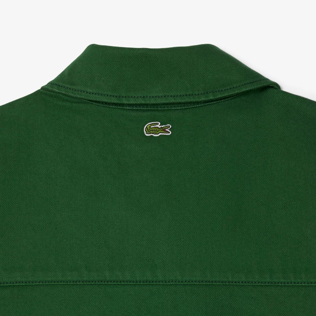 Áo Sơ Mi Polo Lacoste Nữ Dáng Rộng Chất Liệu Denim