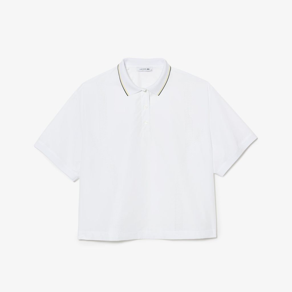 Áo Sơ Mi Lacoste Nữ Dáng Rộng Chất Liệu Vải Kỹ Thuật
