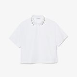 Áo Sơ Mi Lacoste Nữ Dáng Rộng Chất Liệu Vải Kỹ Thuật