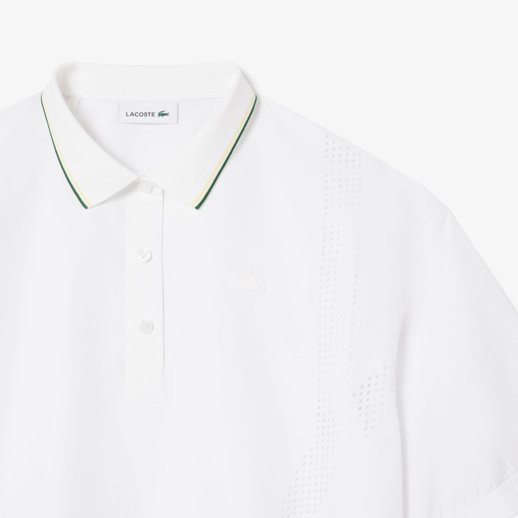 Áo Sơ Mi Lacoste Nữ Dáng Rộng Chất Liệu Vải Kỹ Thuật