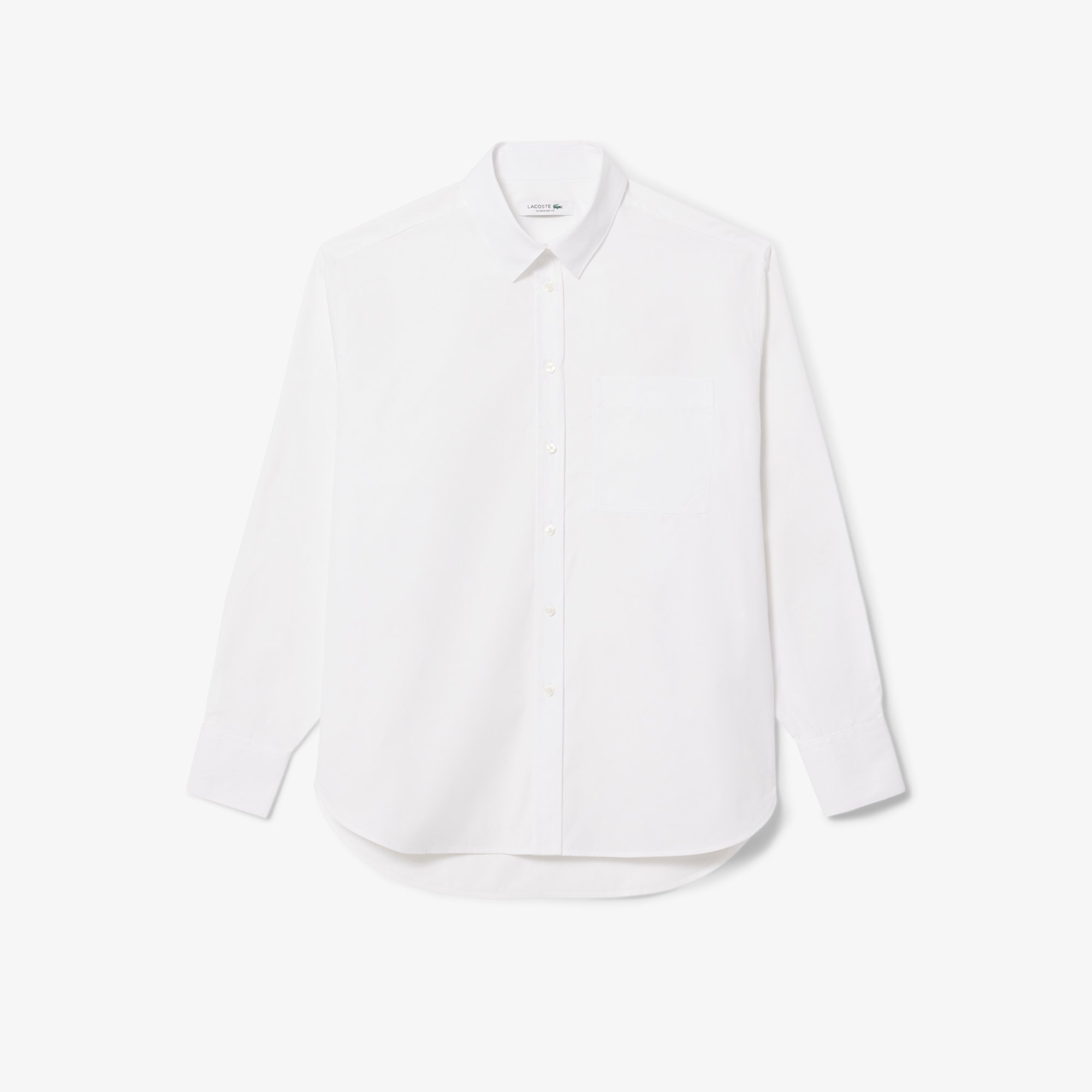 Áo Sơ Mi Lacoste Nữ Dáng Rộng Chất Liệu Cotton Poplin