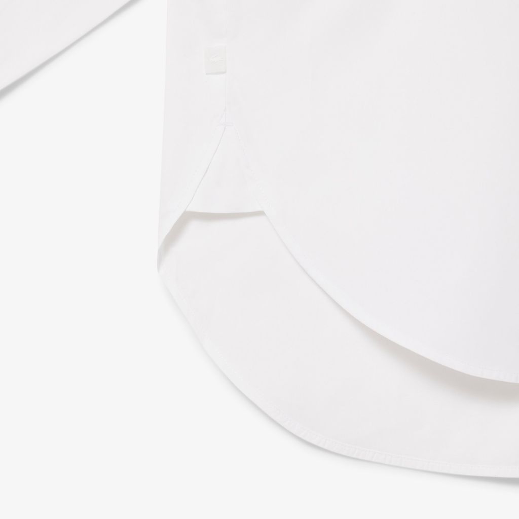 Áo Sơ Mi Lacoste Nữ Dáng Rộng Chất Liệu Cotton Poplin
