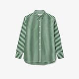 Áo Sơ Mi Lacoste Nữ Dáng Rộng Chất Liệu Cotton Poplin