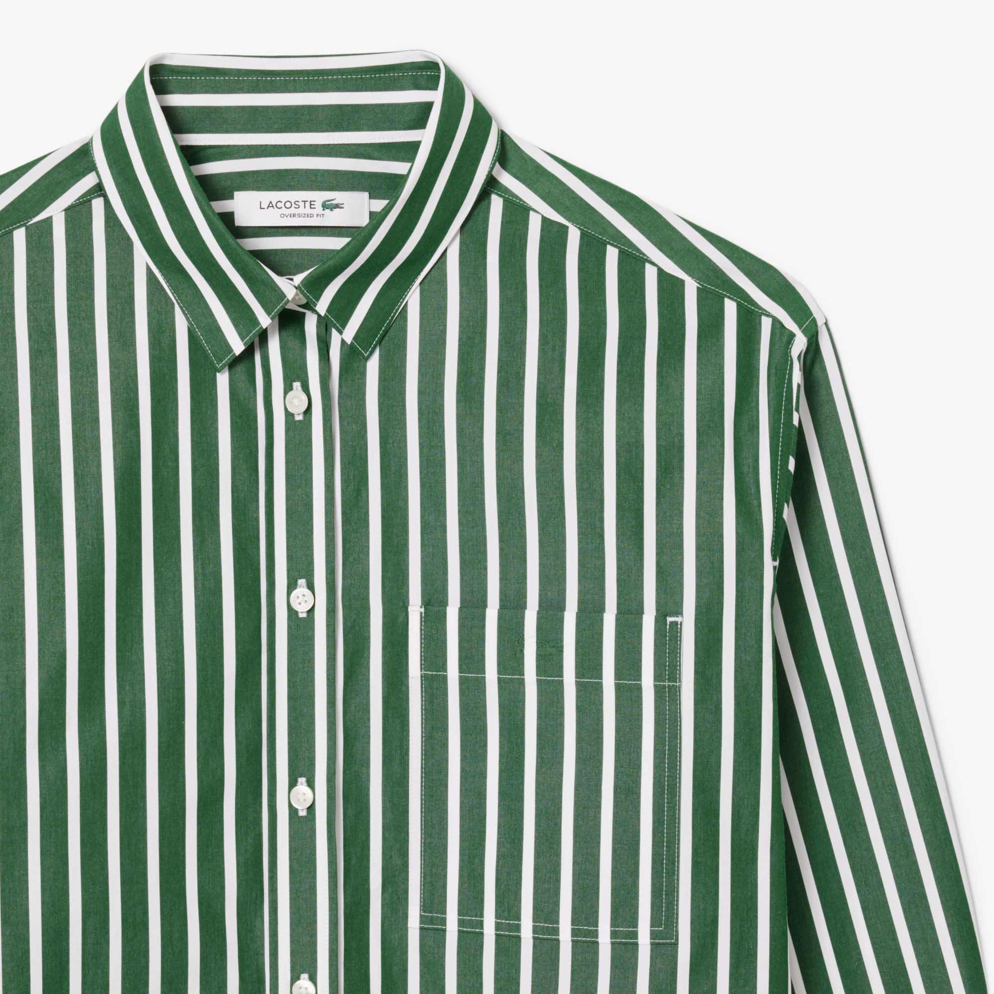Áo Sơ Mi Lacoste Nữ Dáng Rộng Chất Liệu Cotton Poplin