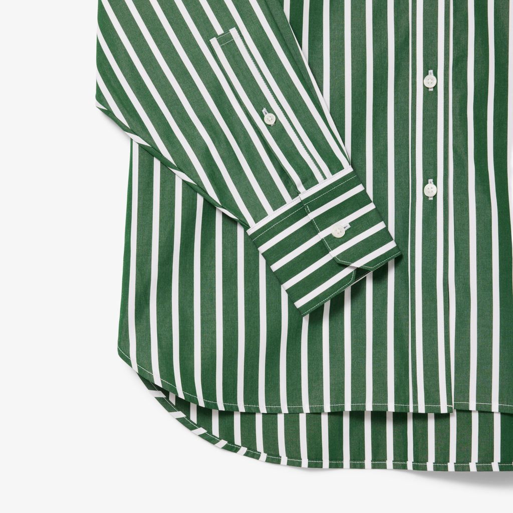 Áo Sơ Mi Lacoste Nữ Dáng Rộng Chất Liệu Cotton Poplin