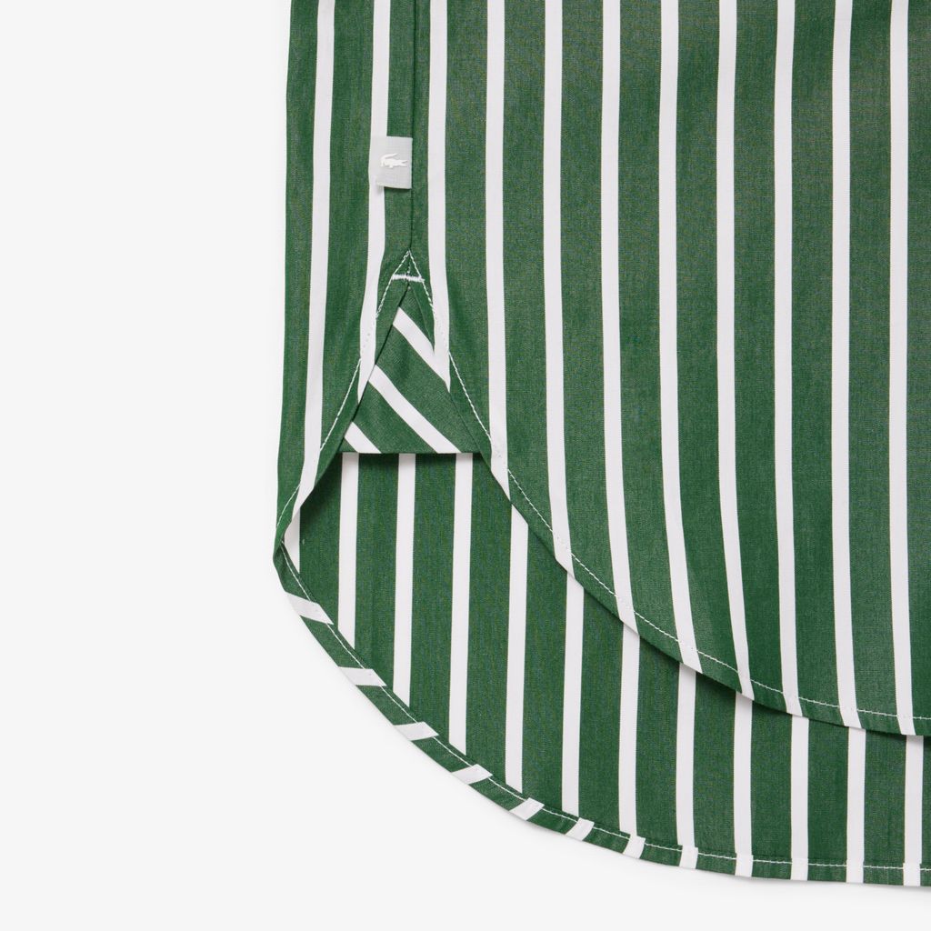 Áo Sơ Mi Lacoste Nữ Dáng Rộng Chất Liệu Cotton Poplin