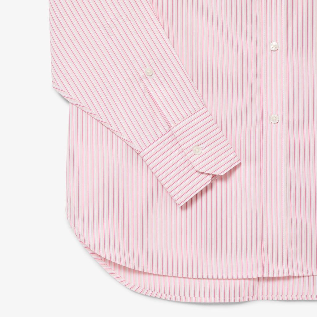 Áo Sơ Mi Lacoste Nữ Dáng Rộng Chất Liệu Cotton Poplin