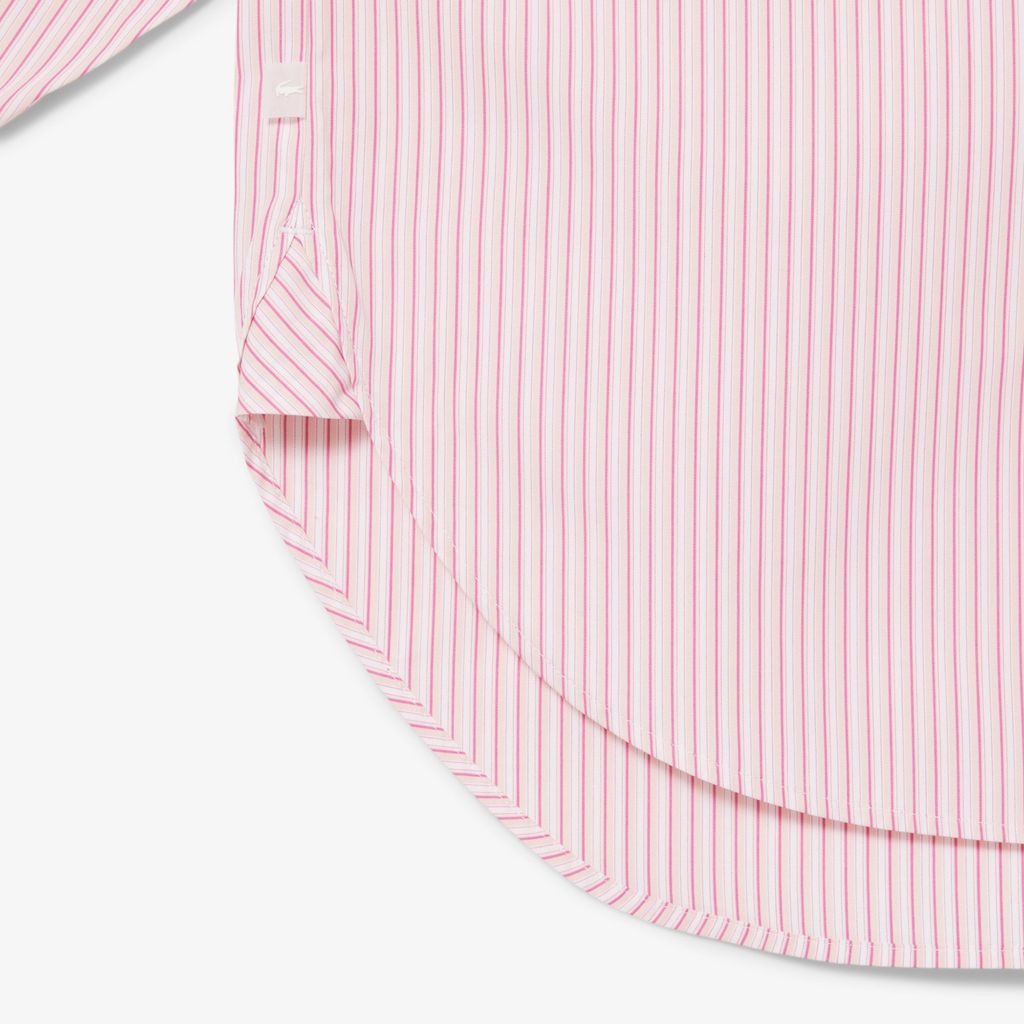 Áo Sơ Mi Lacoste Nữ Dáng Rộng Chất Liệu Cotton Poplin