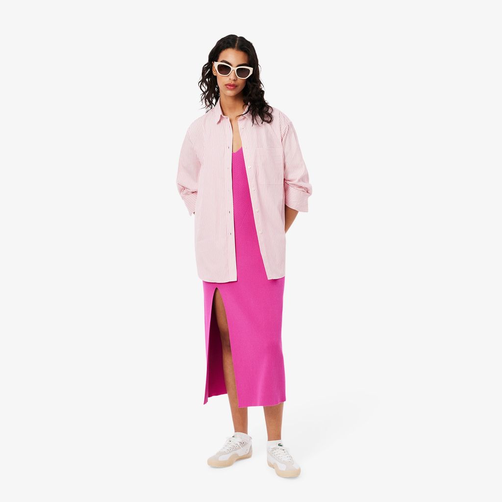 Áo Sơ Mi Lacoste Nữ Dáng Rộng Chất Liệu Cotton Poplin