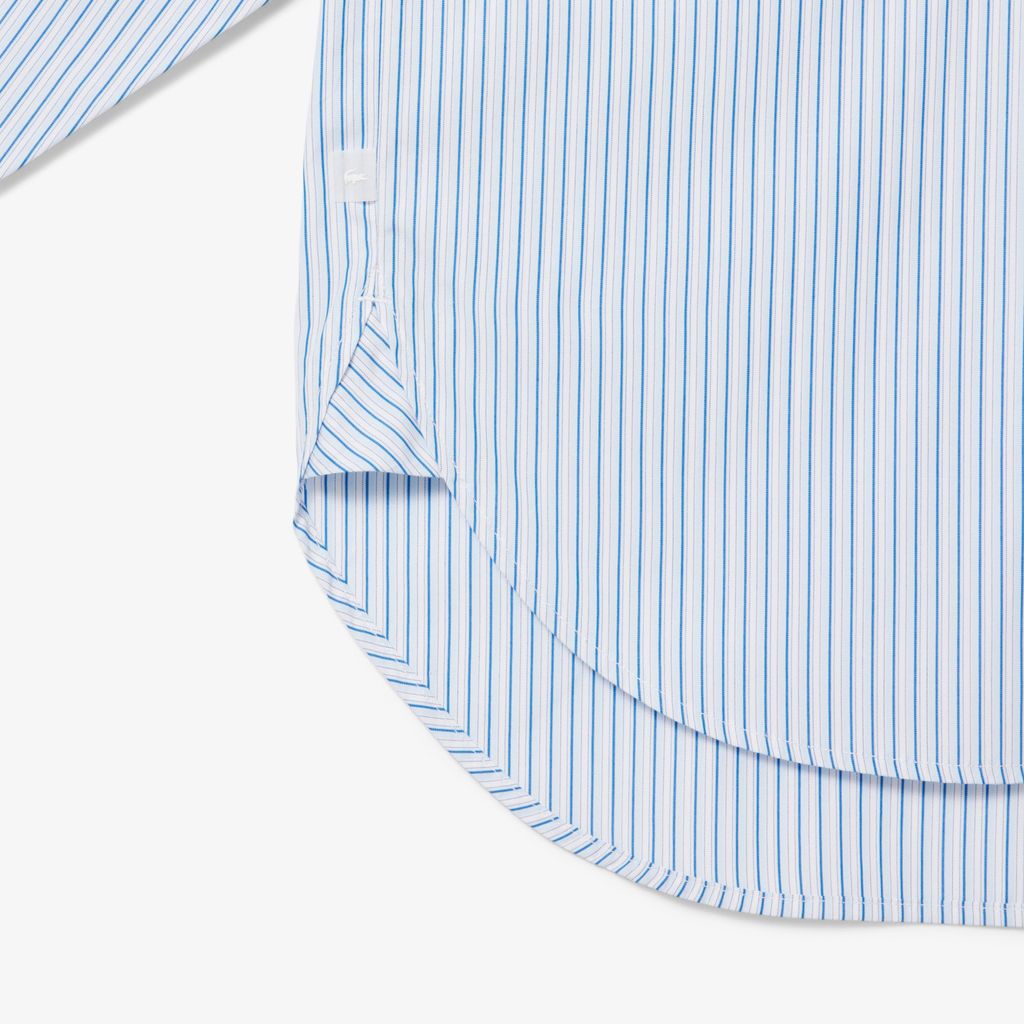 Áo Sơ Mi Lacoste Nữ Dáng Rộng Chất Liệu Cotton Poplin