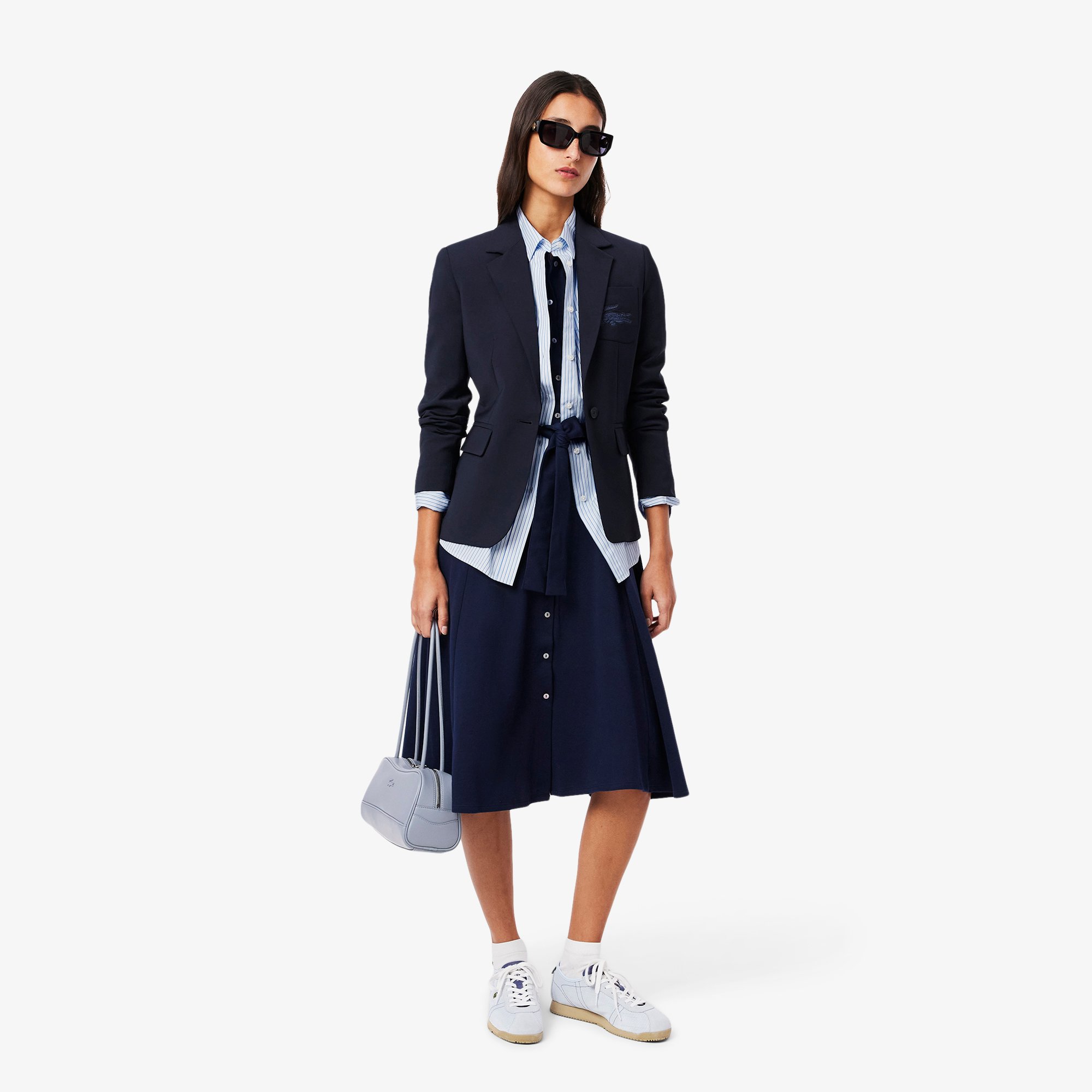 Áo Sơ Mi Lacoste Nữ Dáng Rộng Chất Liệu Cotton Poplin