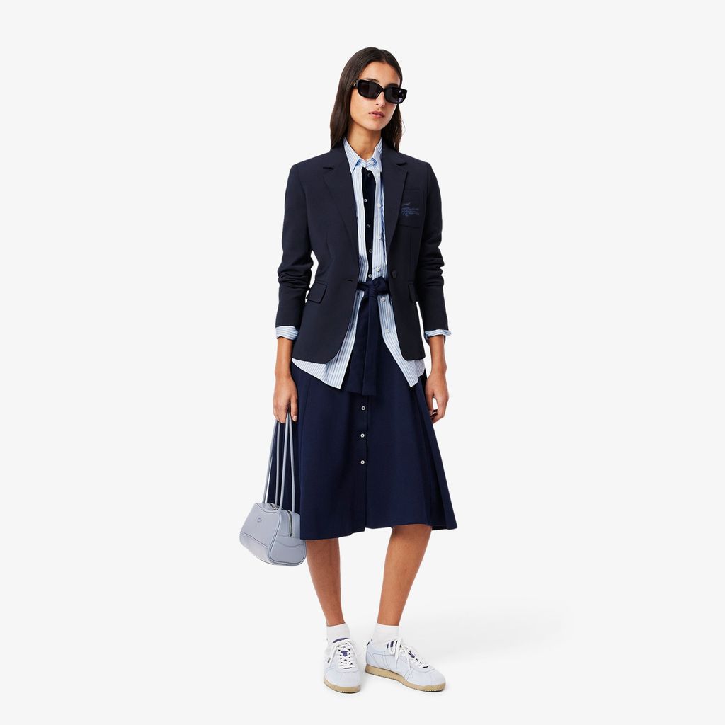 Áo Sơ Mi Lacoste Nữ Dáng Rộng Chất Liệu Cotton Poplin