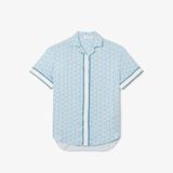 Áo Sơ Mi Lacoste Nữ Dáng Rộng Họa Tiết In Monogram