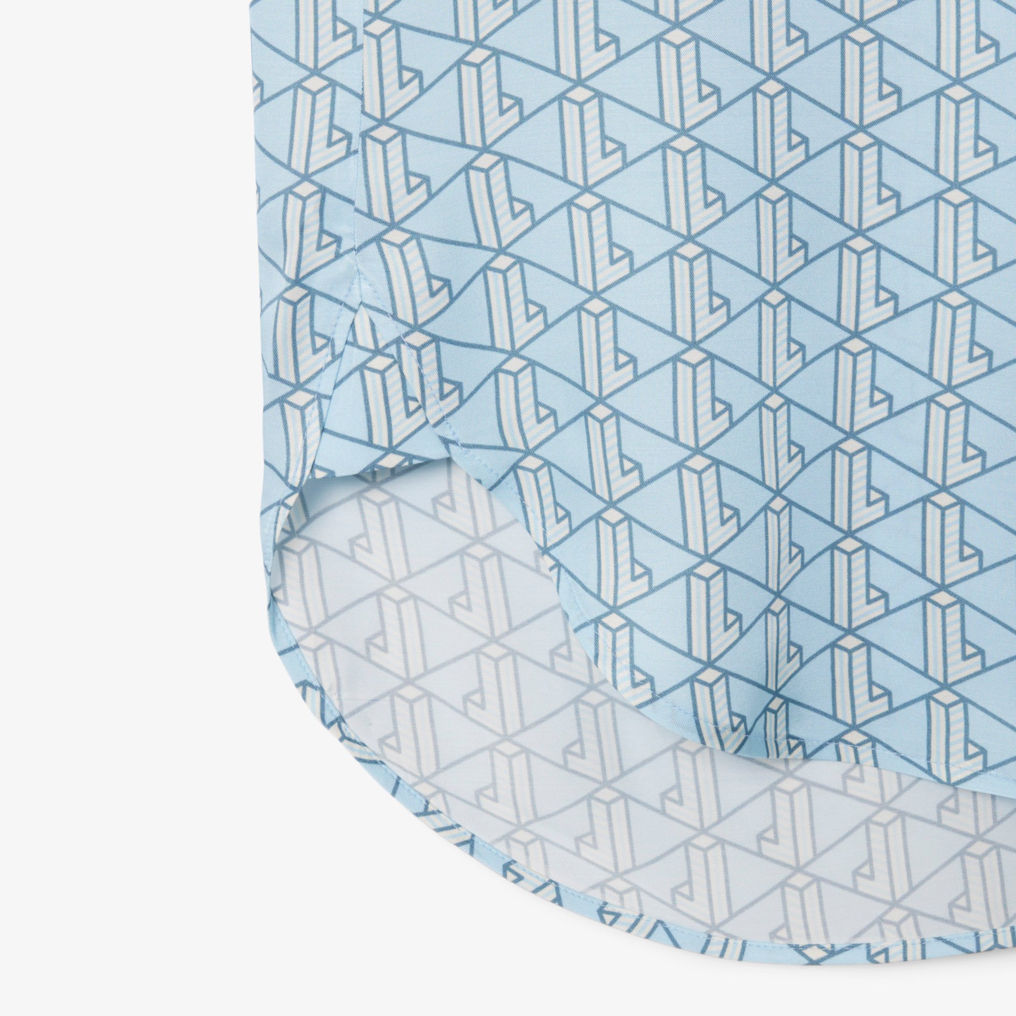Áo Sơ Mi Lacoste Nữ Dáng Rộng Họa Tiết In Monogram