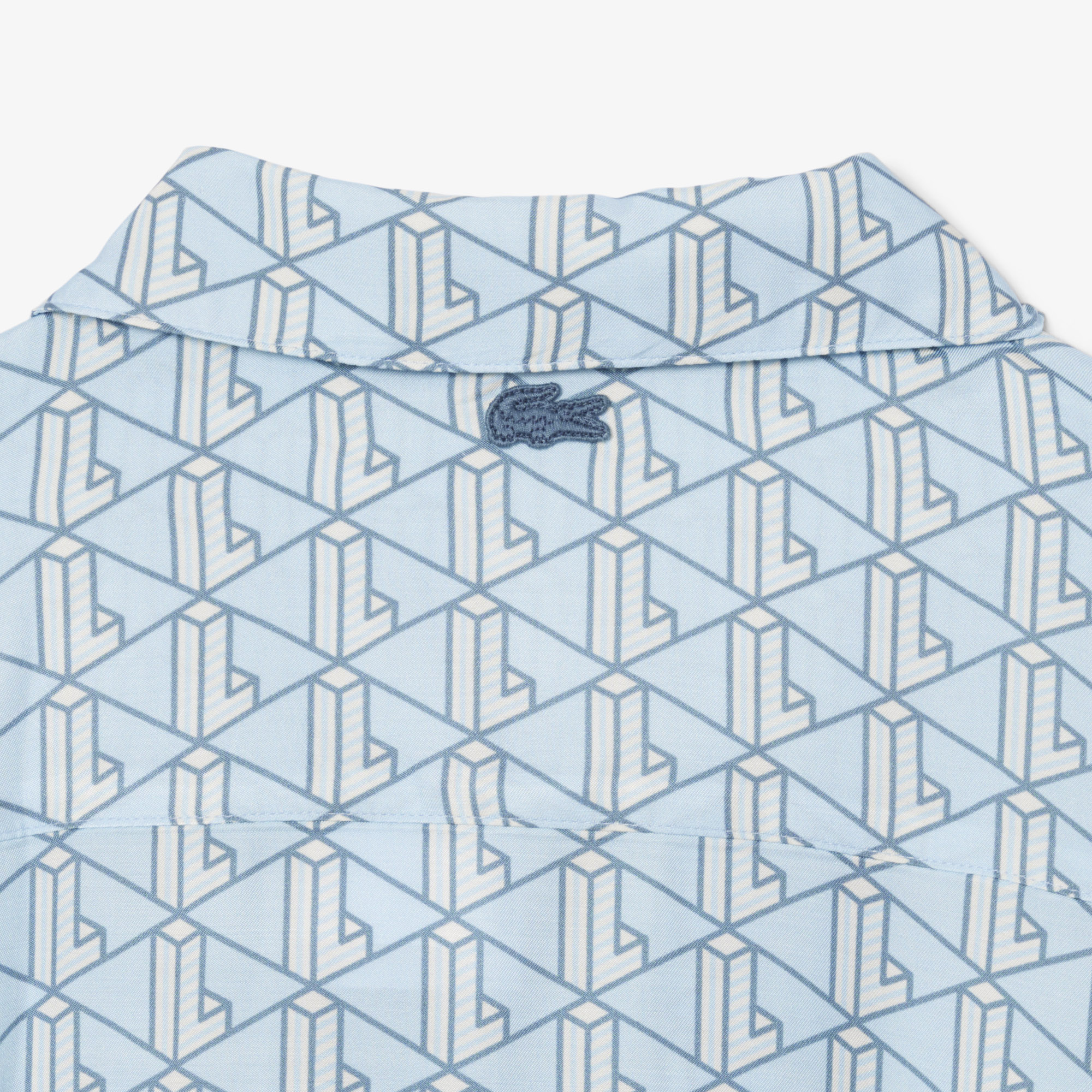 Áo Sơ Mi Lacoste Nữ Dáng Rộng Họa Tiết In Monogram