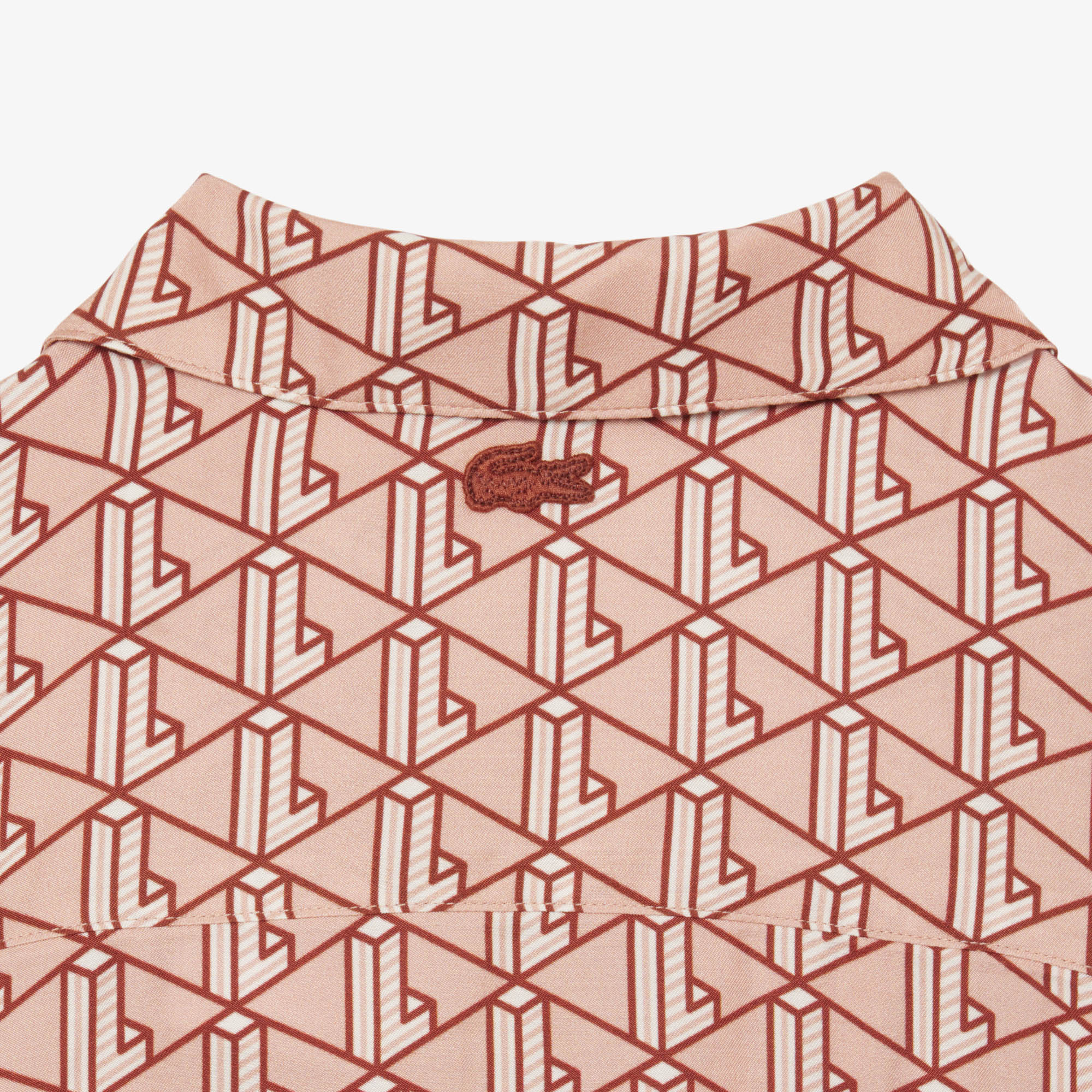Áo Sơ Mi Lacoste Nữ Dáng Rộng Họa Tiết In Monogram