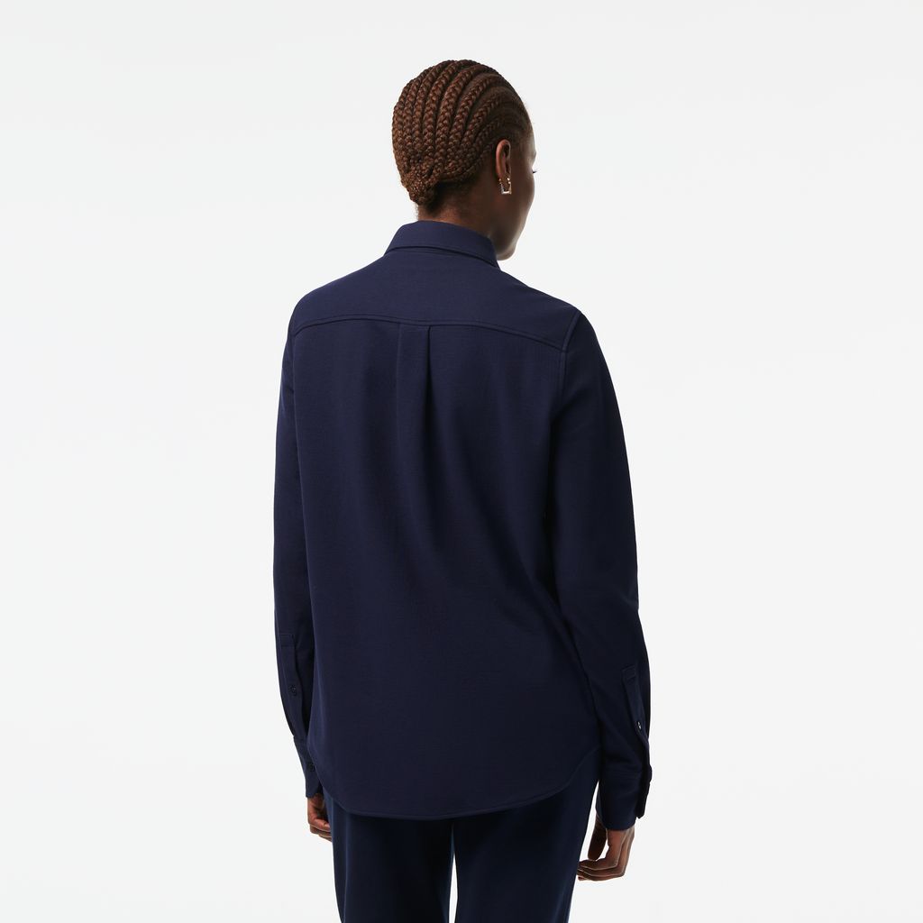 Áo Sơ Mi Lacoste Nữ Cổ Pháp Chất Liệu Cotton Piqué