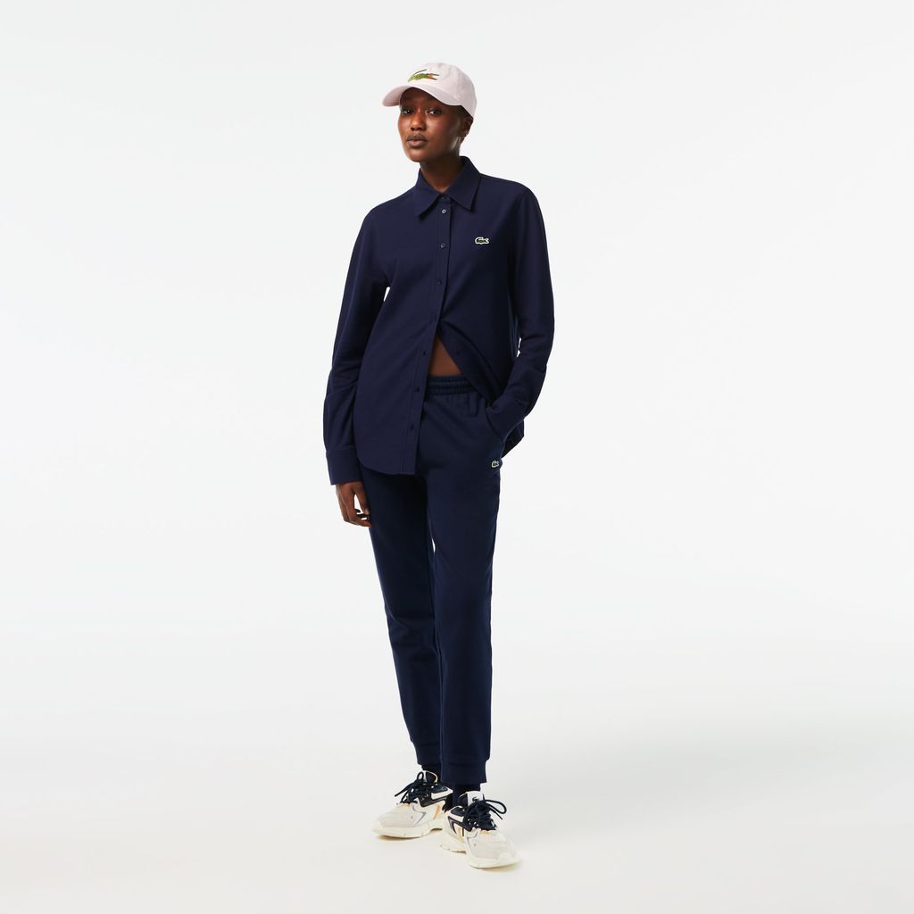 Áo Sơ Mi Lacoste Nữ Cổ Pháp Chất Liệu Cotton Piqué