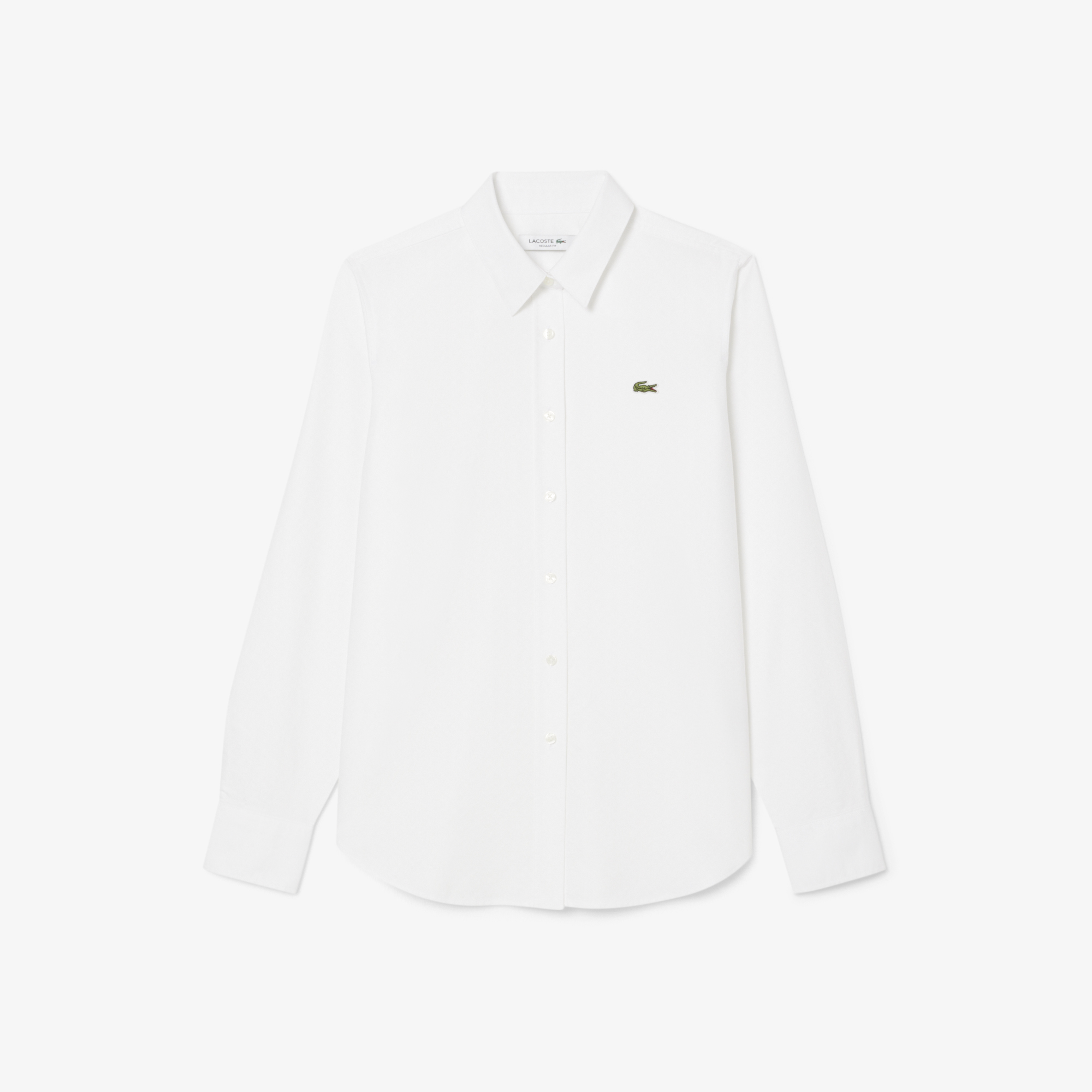 Áo Sơ Mi Lacoste Nữ Dáng Suông Chất Liệu Oxford Cotton