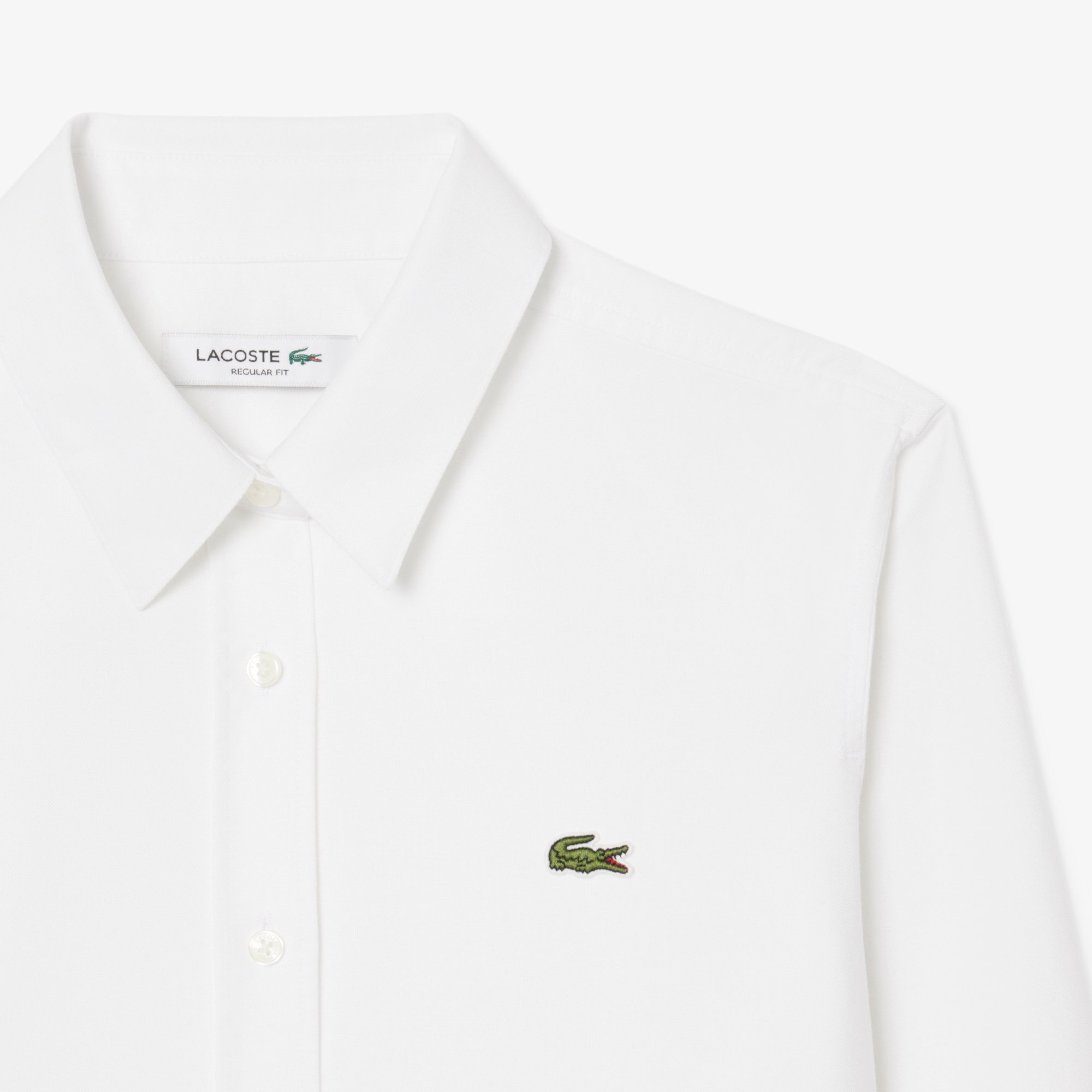 Áo Sơ Mi Lacoste Nữ Dáng Suông Chất Liệu Oxford Cotton