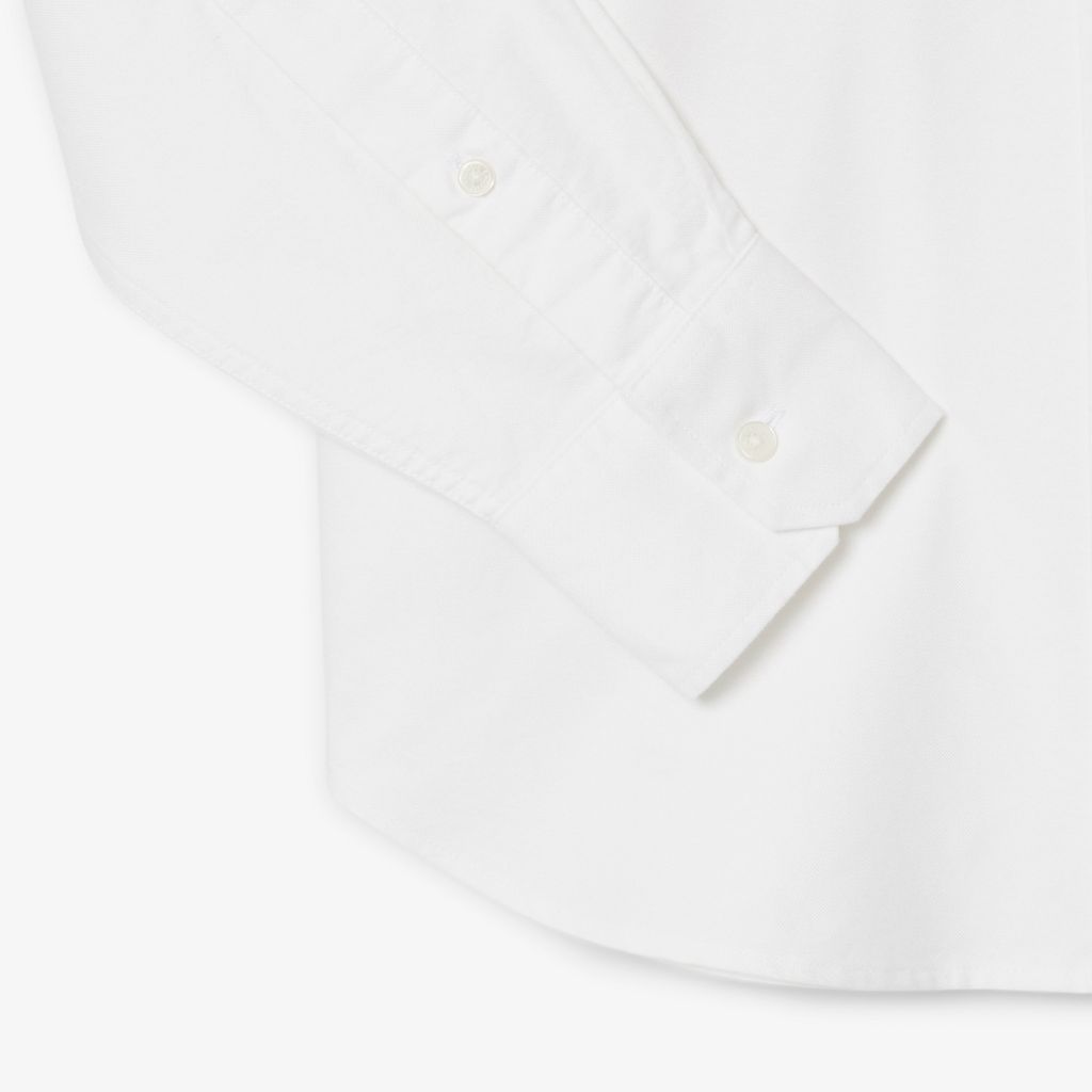 Áo Sơ Mi Lacoste Nữ Dáng Suông Chất Liệu Oxford Cotton