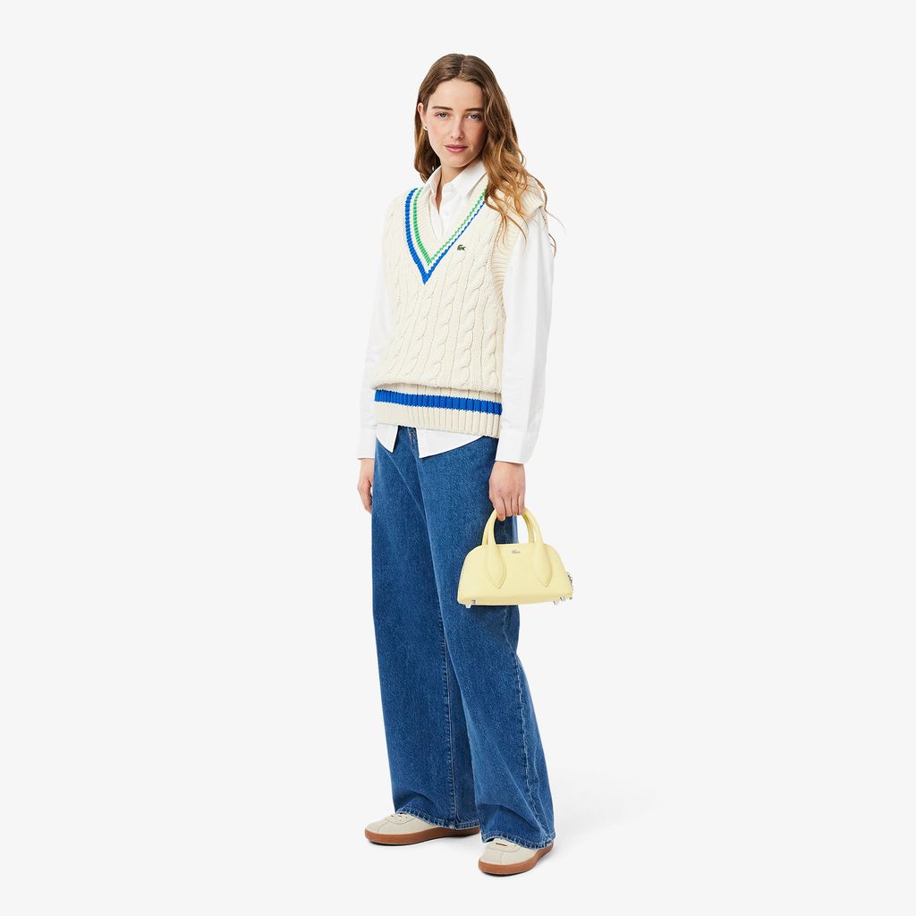 Áo Sơ Mi Lacoste Nữ Dáng Suông Chất Liệu Oxford Cotton