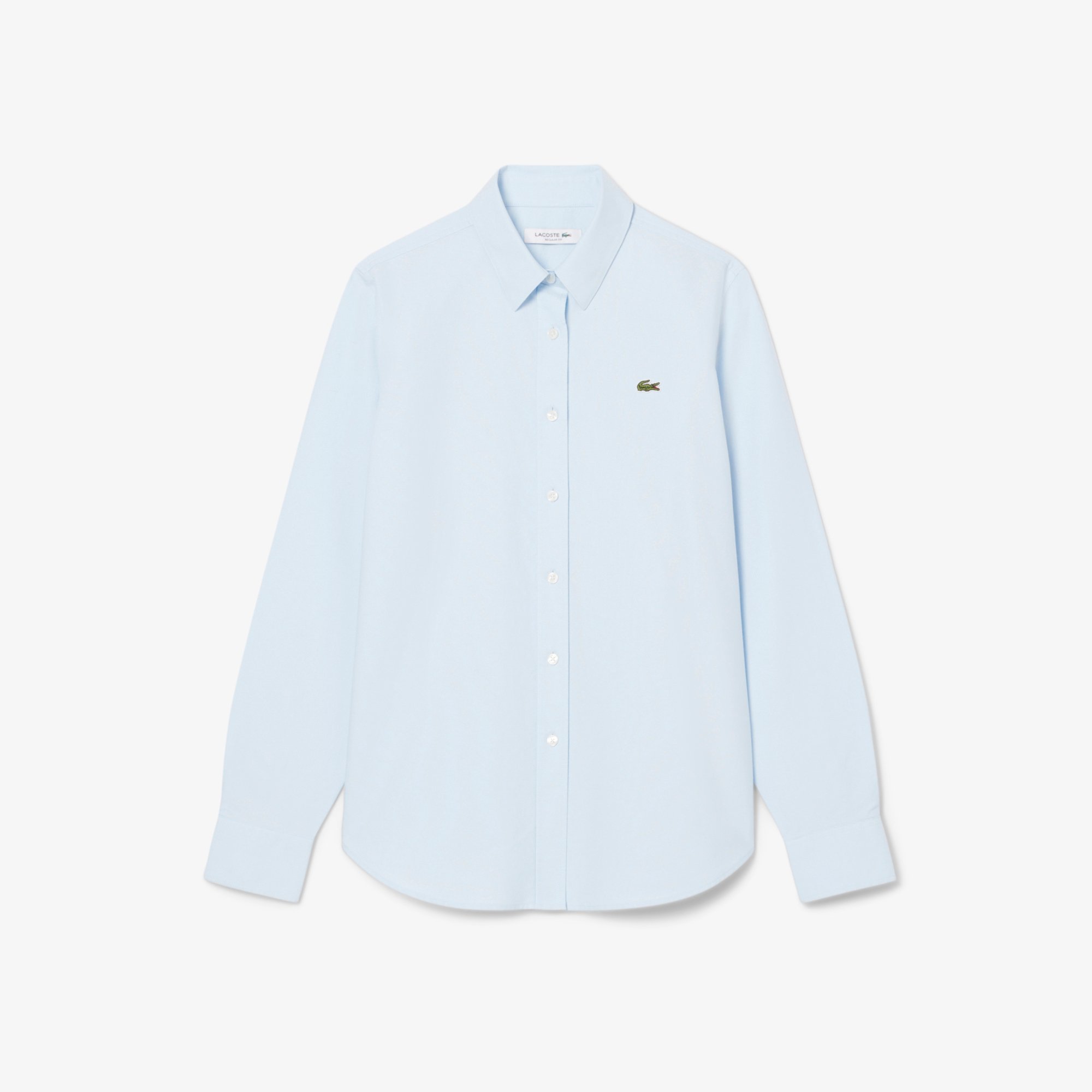 Áo Sơ Mi Lacoste Nữ Dáng Suông Chất Liệu Oxford Cotton
