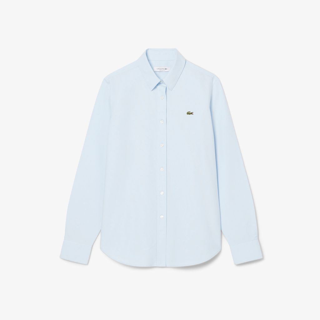 Áo Sơ Mi Lacoste Nữ Dáng Suông Chất Liệu Oxford Cotton