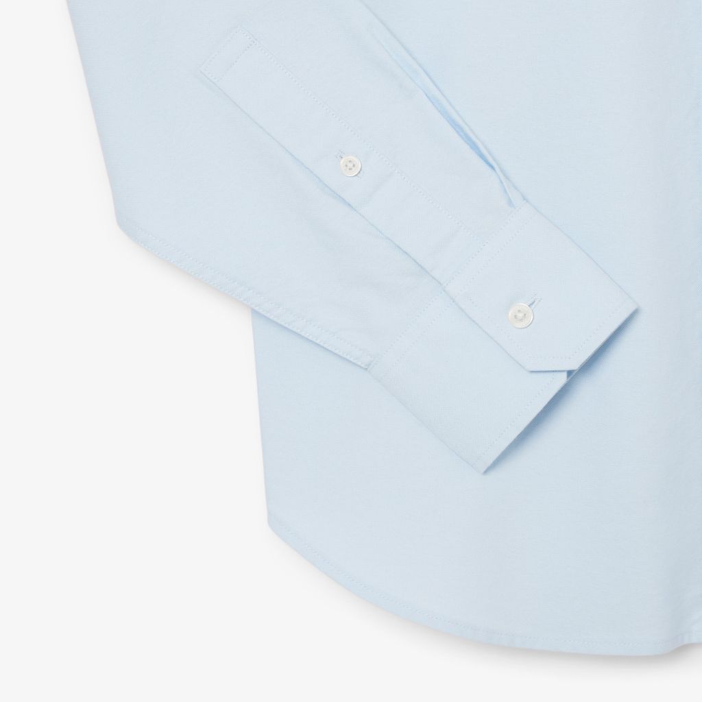Áo Sơ Mi Lacoste Nữ Dáng Suông Chất Liệu Oxford Cotton