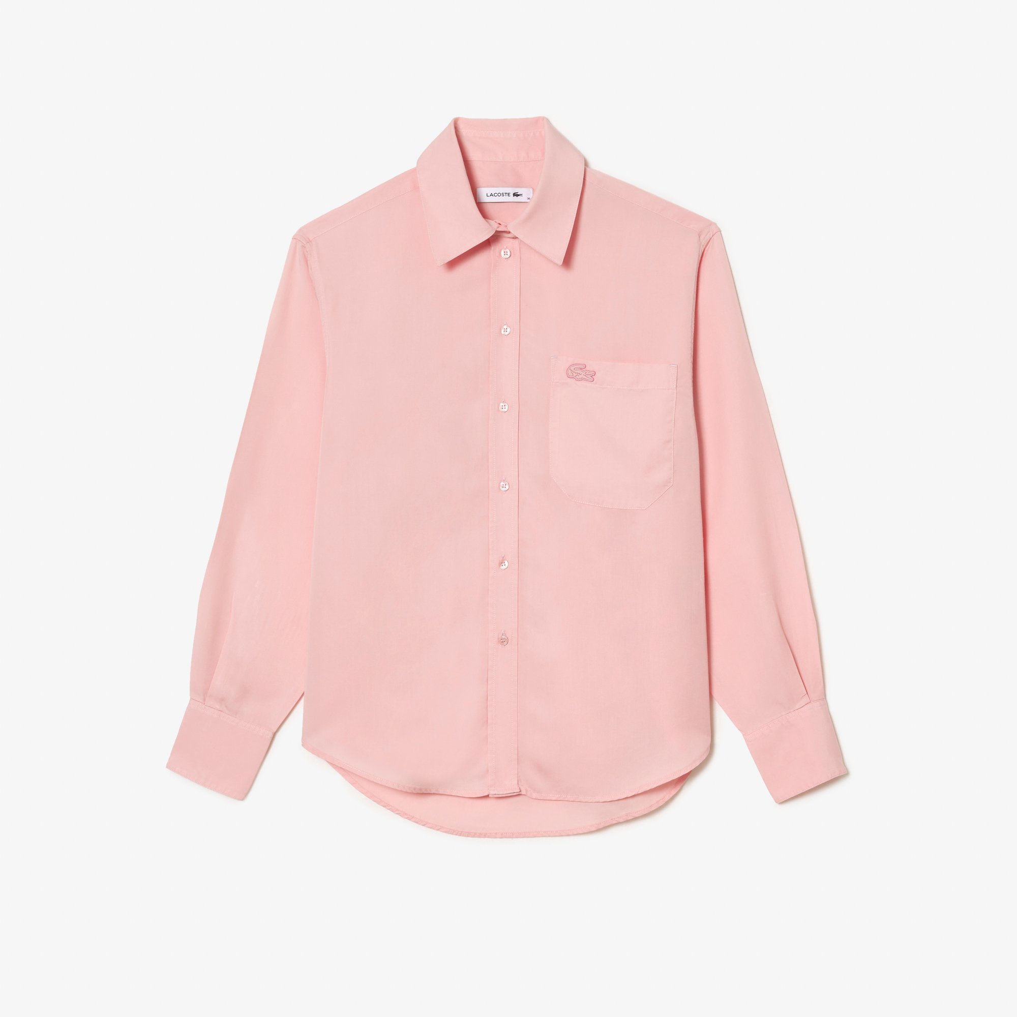 Áo Sơ Mi Lacoste Nữ Dáng Rộng Bồng Bềnh Chất Liệu Lyocell