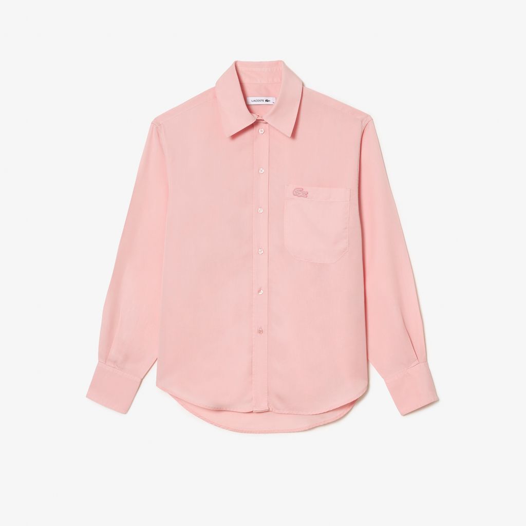 Áo Sơ Mi Lacoste Nữ Dáng Rộng Bồng Bềnh Chất Liệu Lyocell
