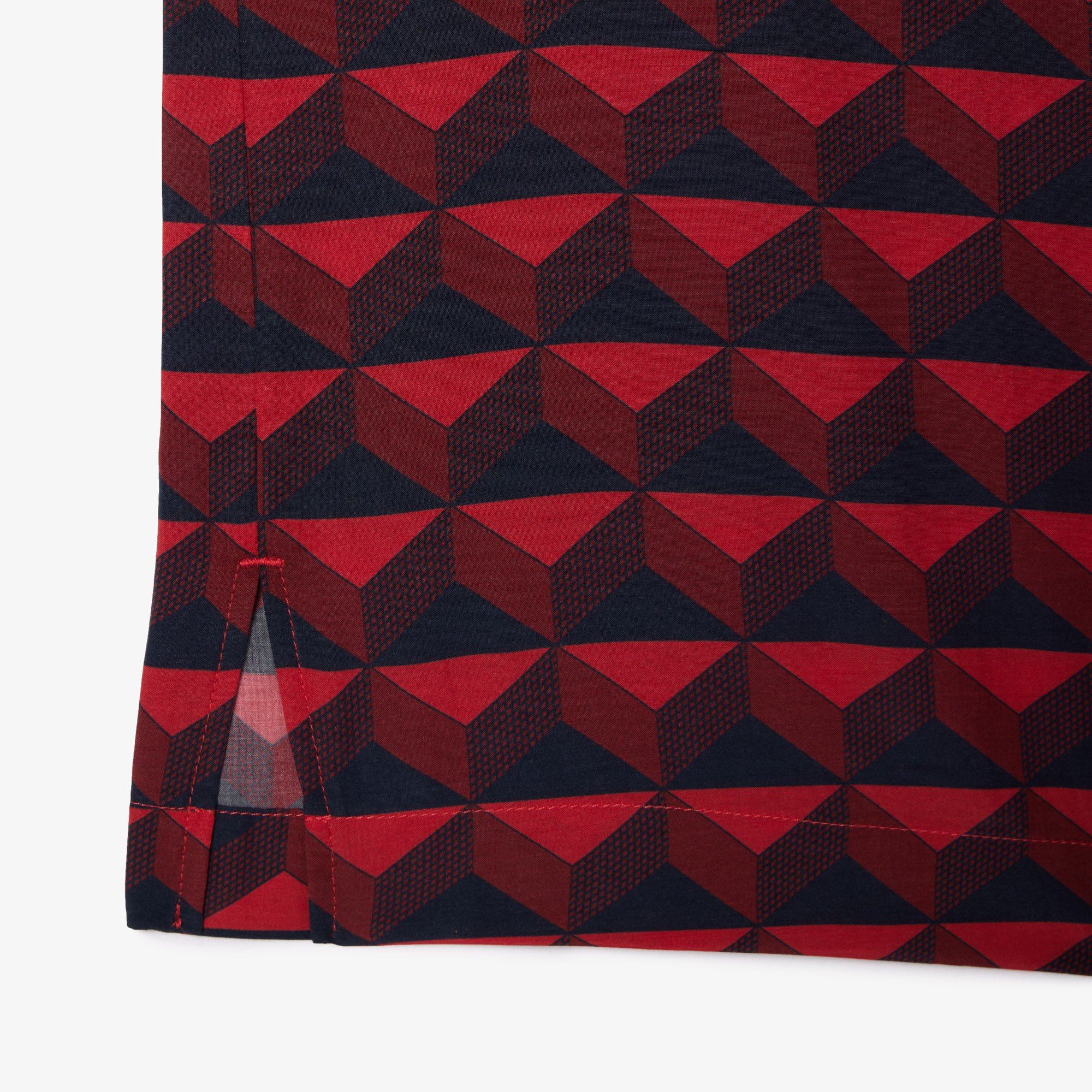 Áo Sơ Mi Lacoste Nữ Oversize Họa Tiết In Monogram