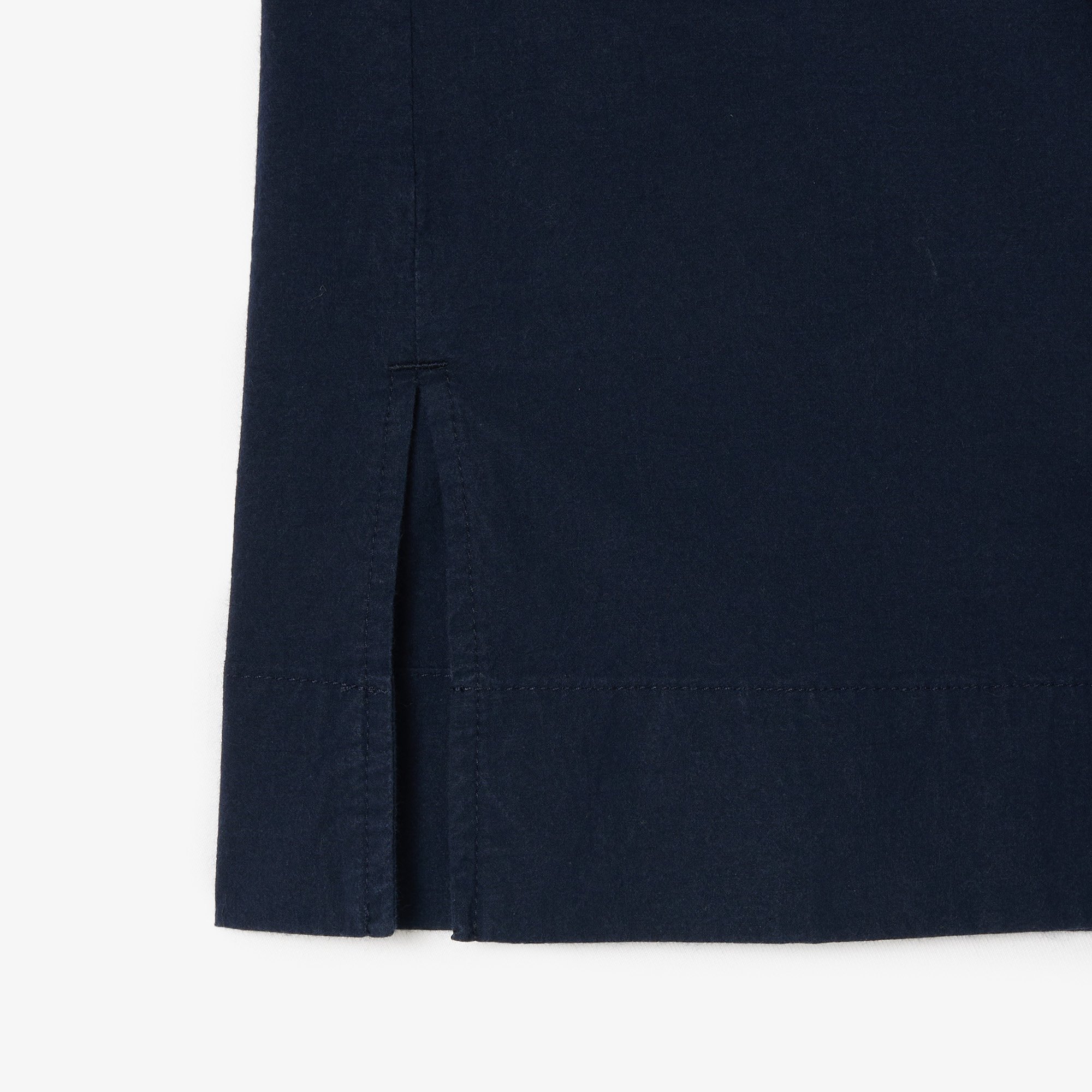 Áo Sơ Mi Lacoste Nữ Oversize Dáng Ngắn Chất Liệu Cotton