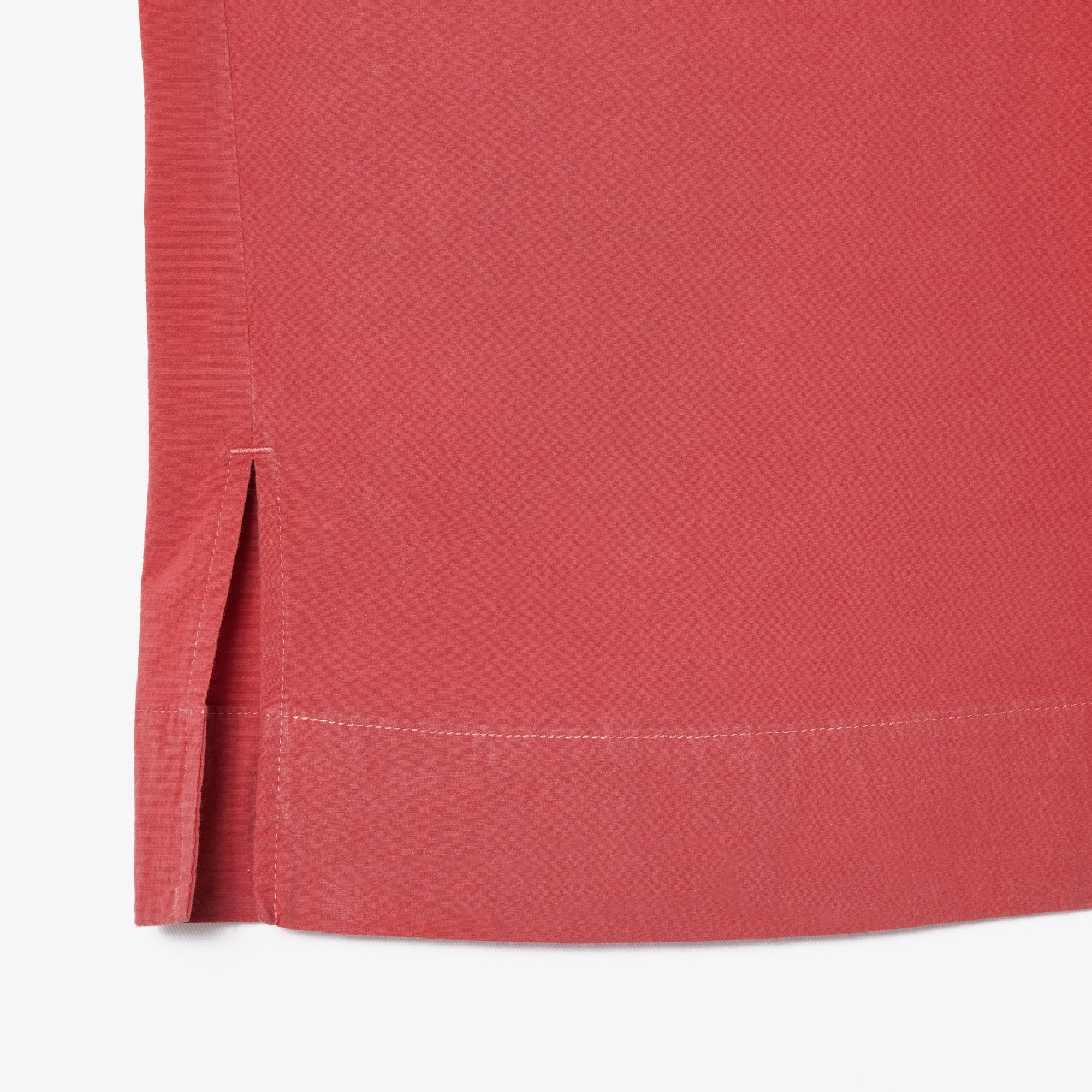 Áo Sơ Mi Lacoste Nữ Oversize Dáng Ngắn Chất Liệu Cotton