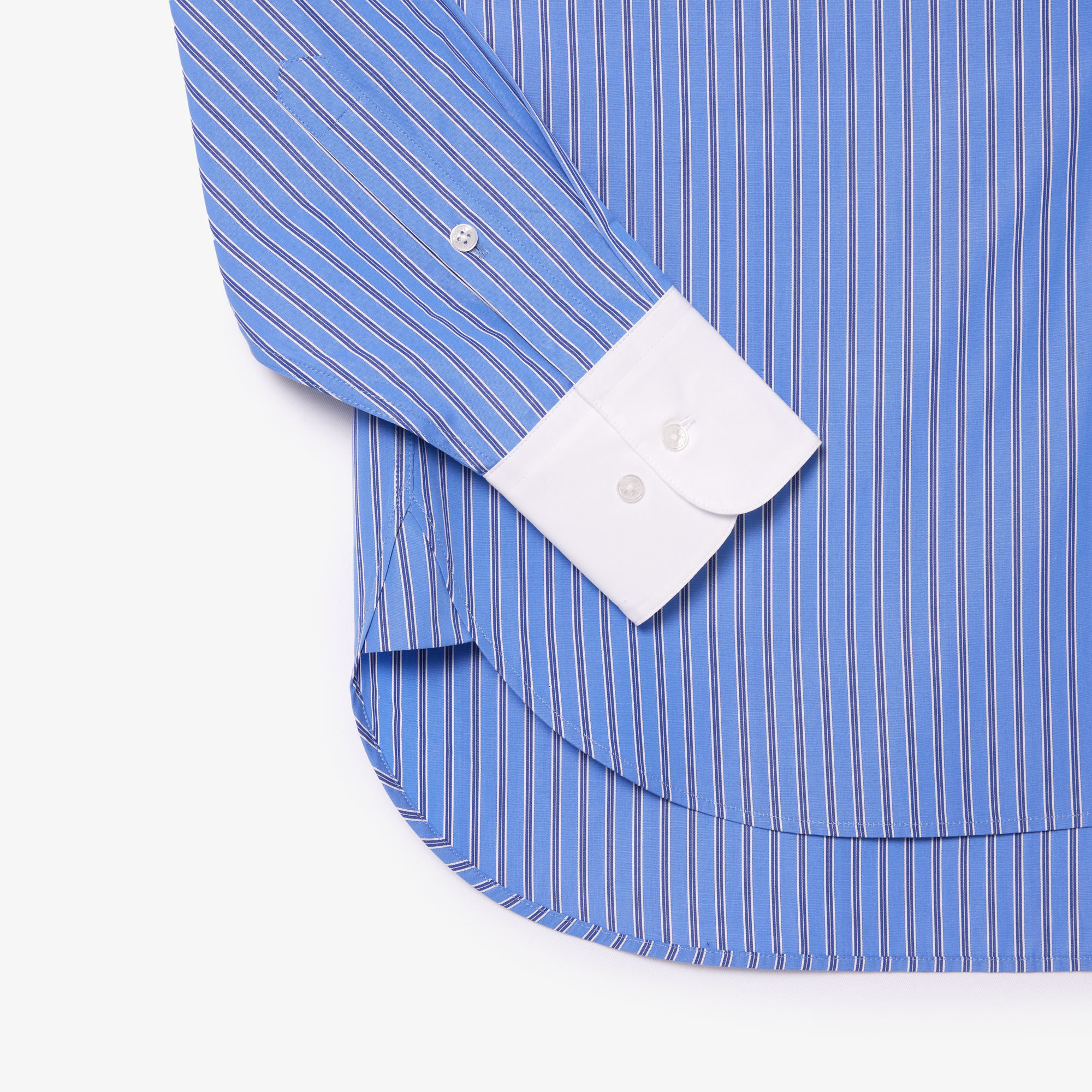 Áo Sơ Mi Lacoste Nữ Dài Oversize Cổ Phối Màu Chất Liệu Poplin