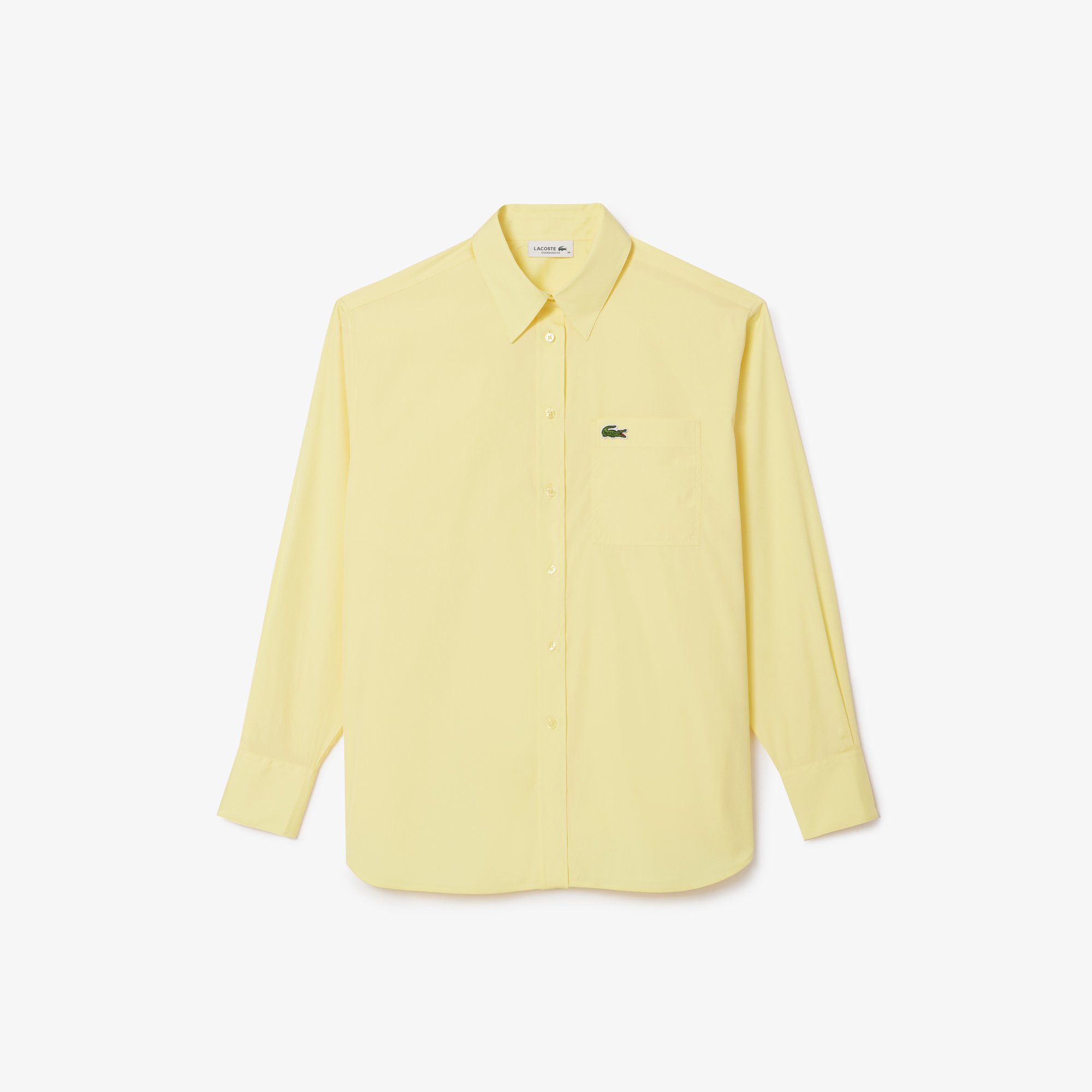 Áo Sơ Mi Lacoste Nữ Oversize Chất Liệu Poplin