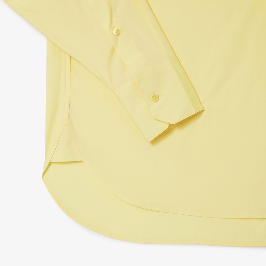 Áo Sơ Mi Lacoste Nữ Oversize Chất Liệu Poplin