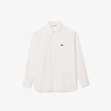 Áo Sơ Mi Lacoste Nữ Oversize Chất Liệu Poplin