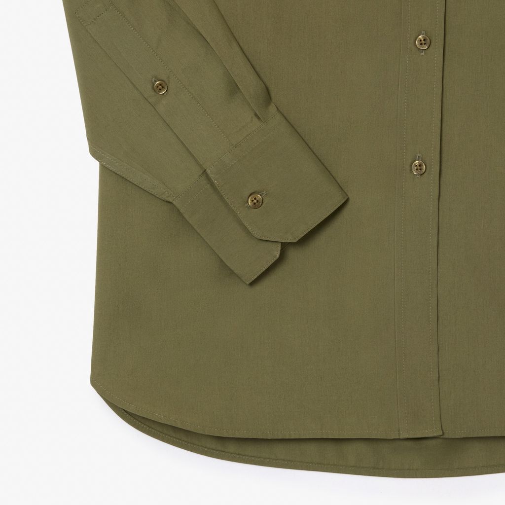 Áo Sơ Mi Lacoste Nữ Oversize Chất Liệu Poplin