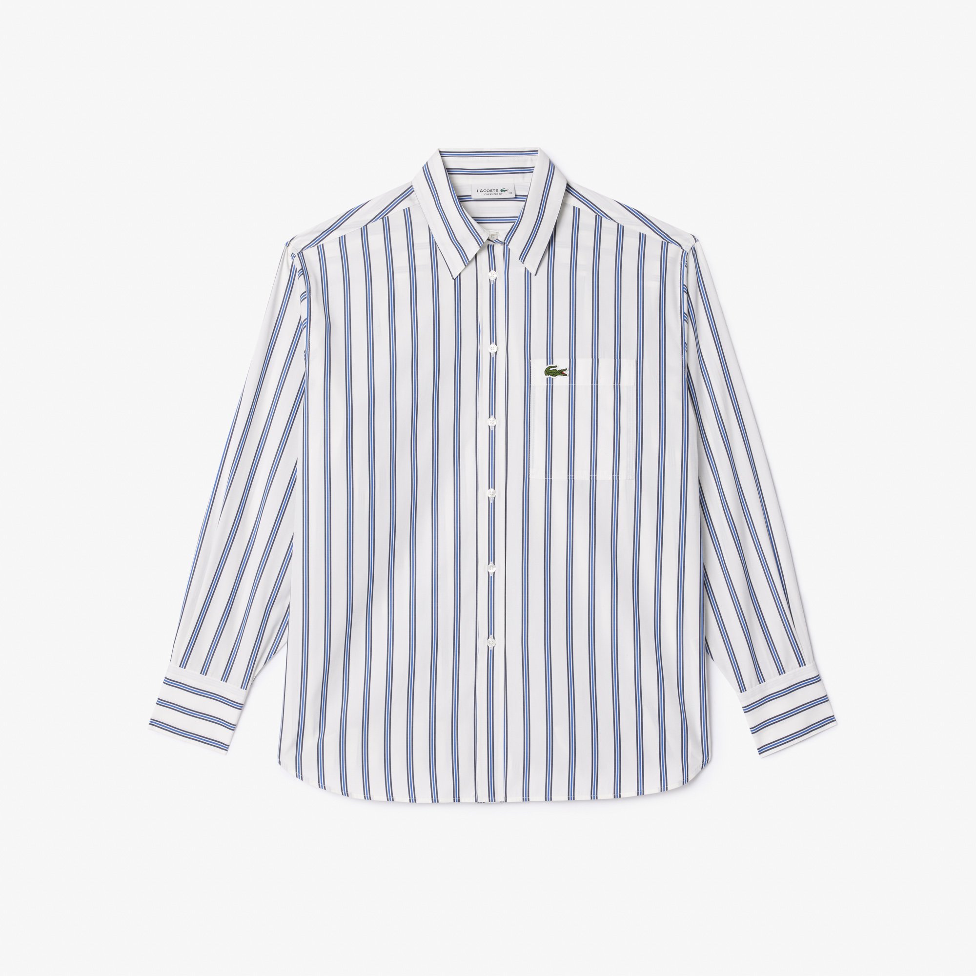 Áo Sơ Mi Lacoste Nữ Oversize Chất Liệu Poplin